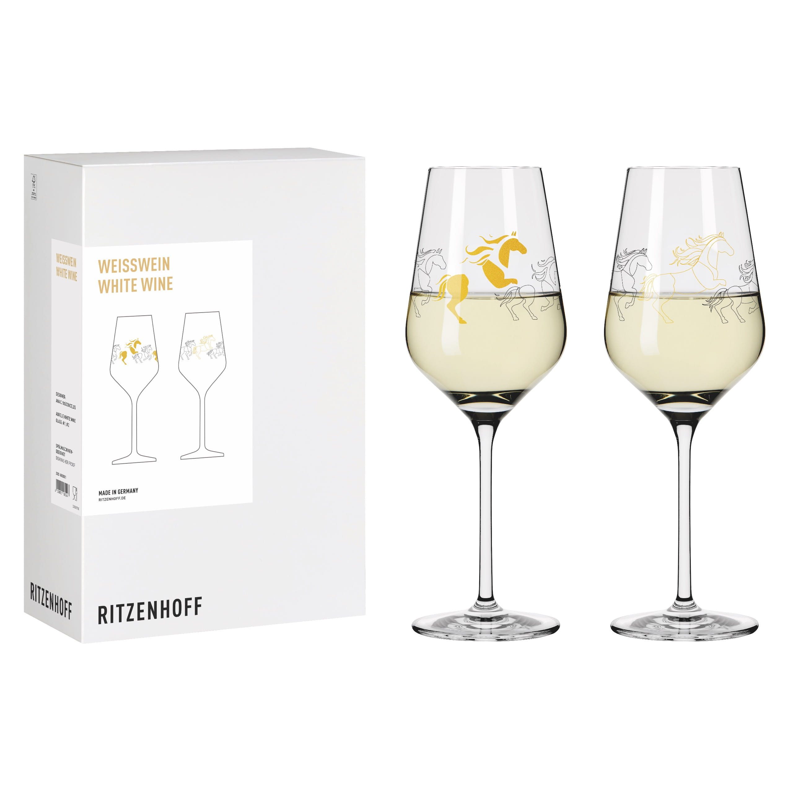 Weinglas Reitgold