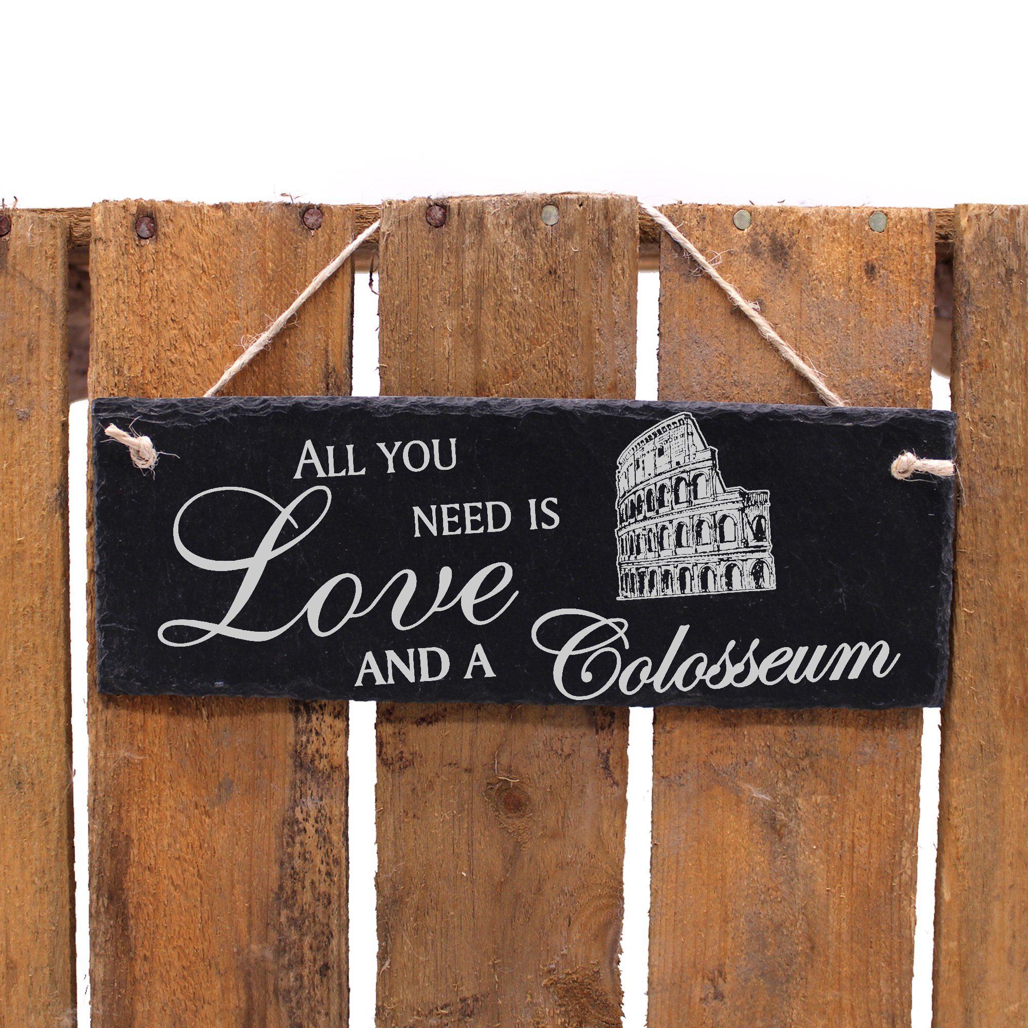 Dekolando Hängedekoration Kolosseum All need and is Colosseum you 22x8cm a Love