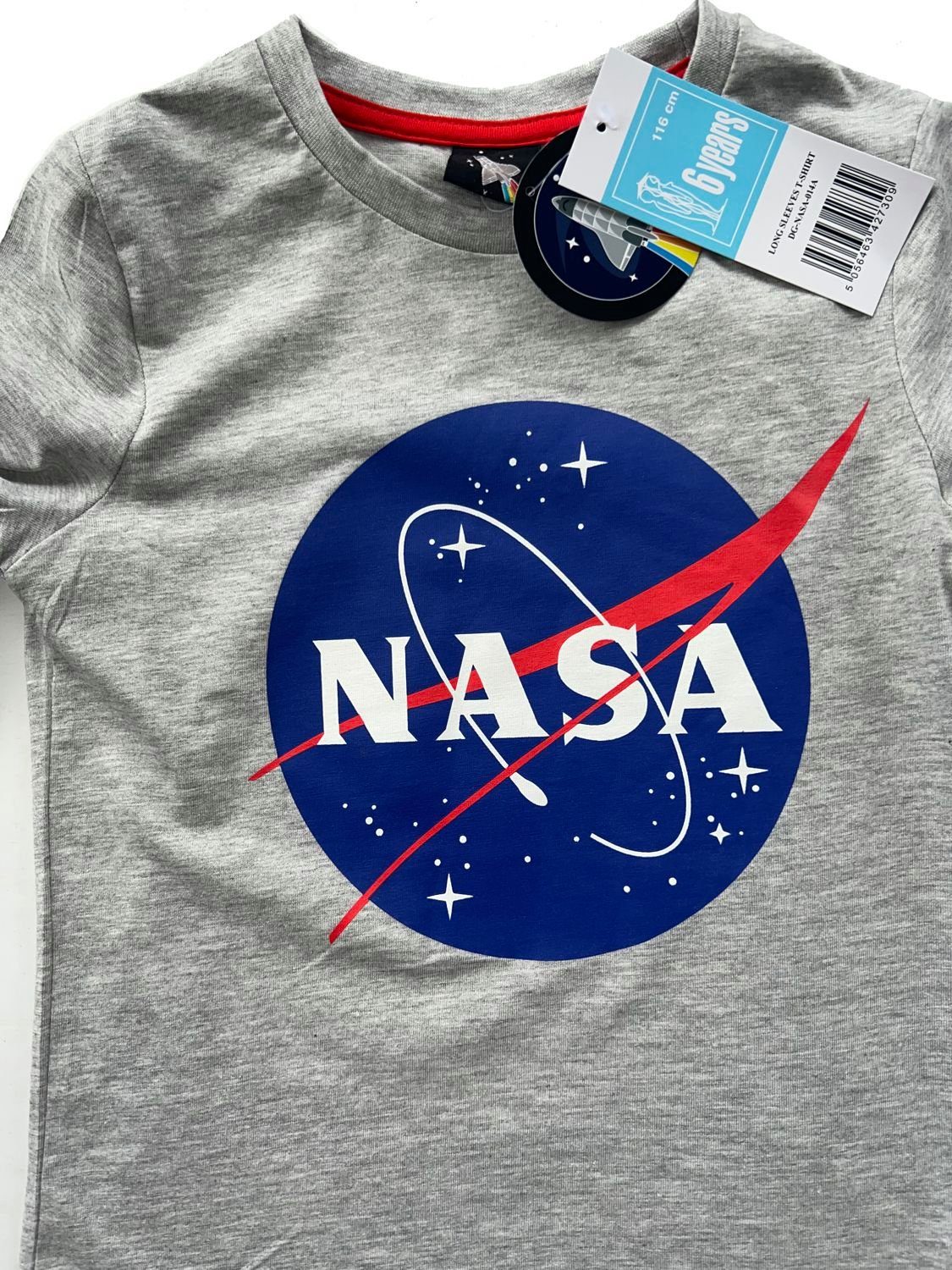NASA Langarmshirt 2x NASA Langarm NASA + Logo Jungen Mädchen Sweatshirt Druck Doppelpack T-Shirts