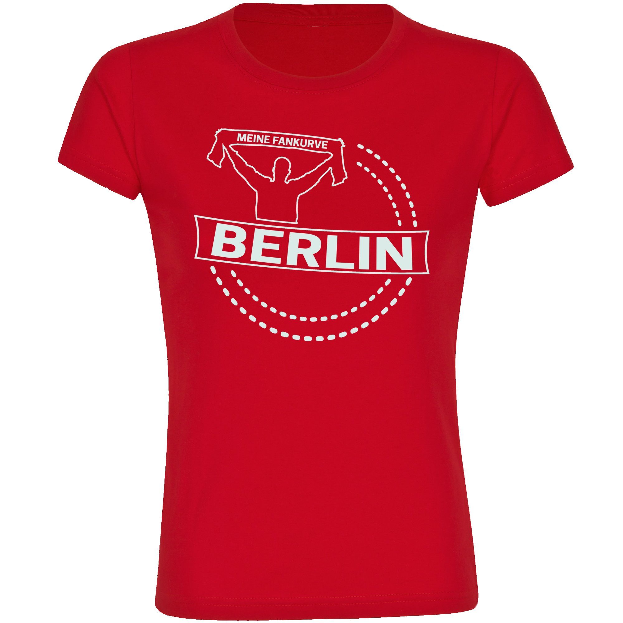 multifanshop T-Shirt Damen Berlin rot - Meine Fankurve - Frauen