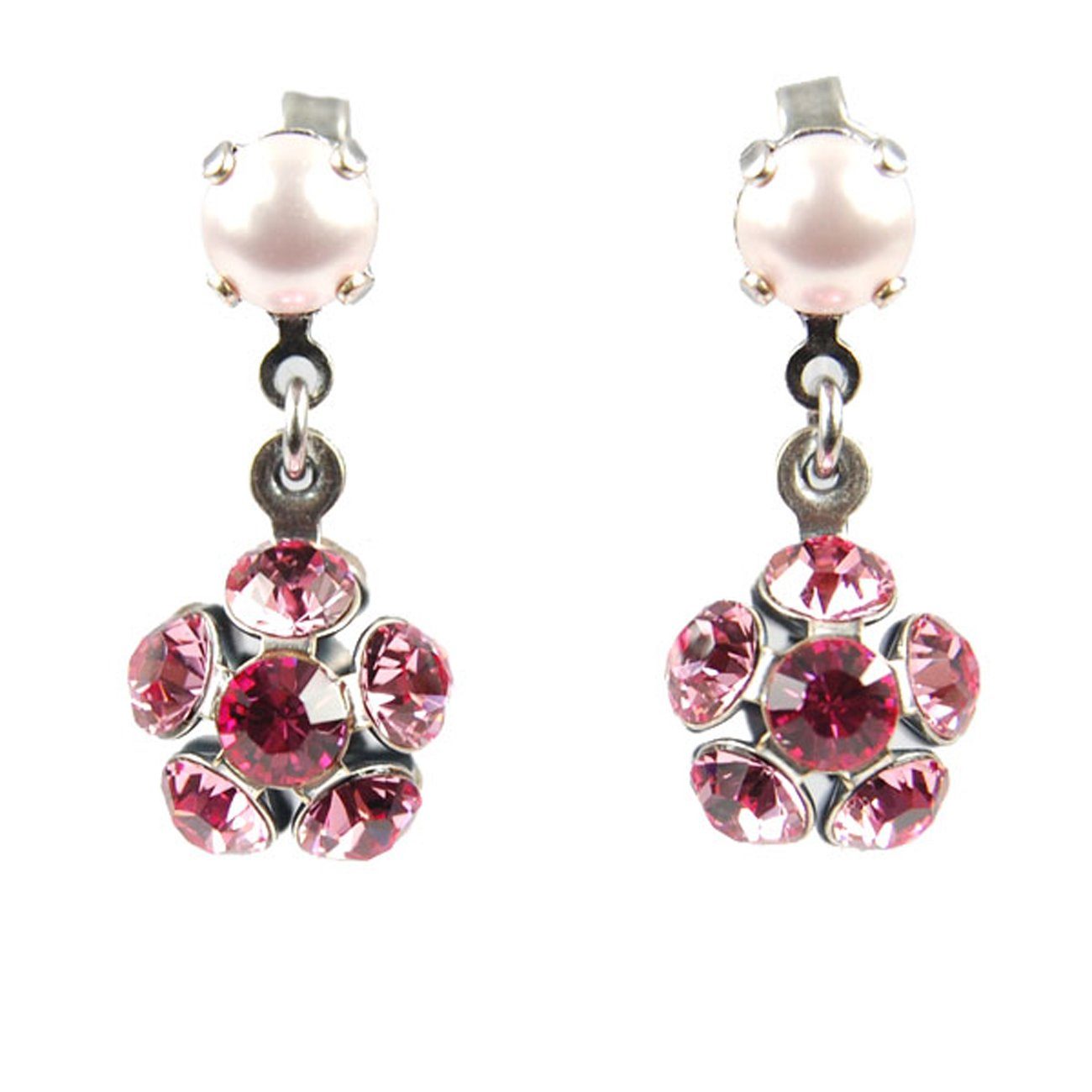 Krikor® Collection Paar Ohrhänger 3269 (Set, 2-tlg), Kugel-Ohrstecker mit einer Perle und mit Markenkristallen