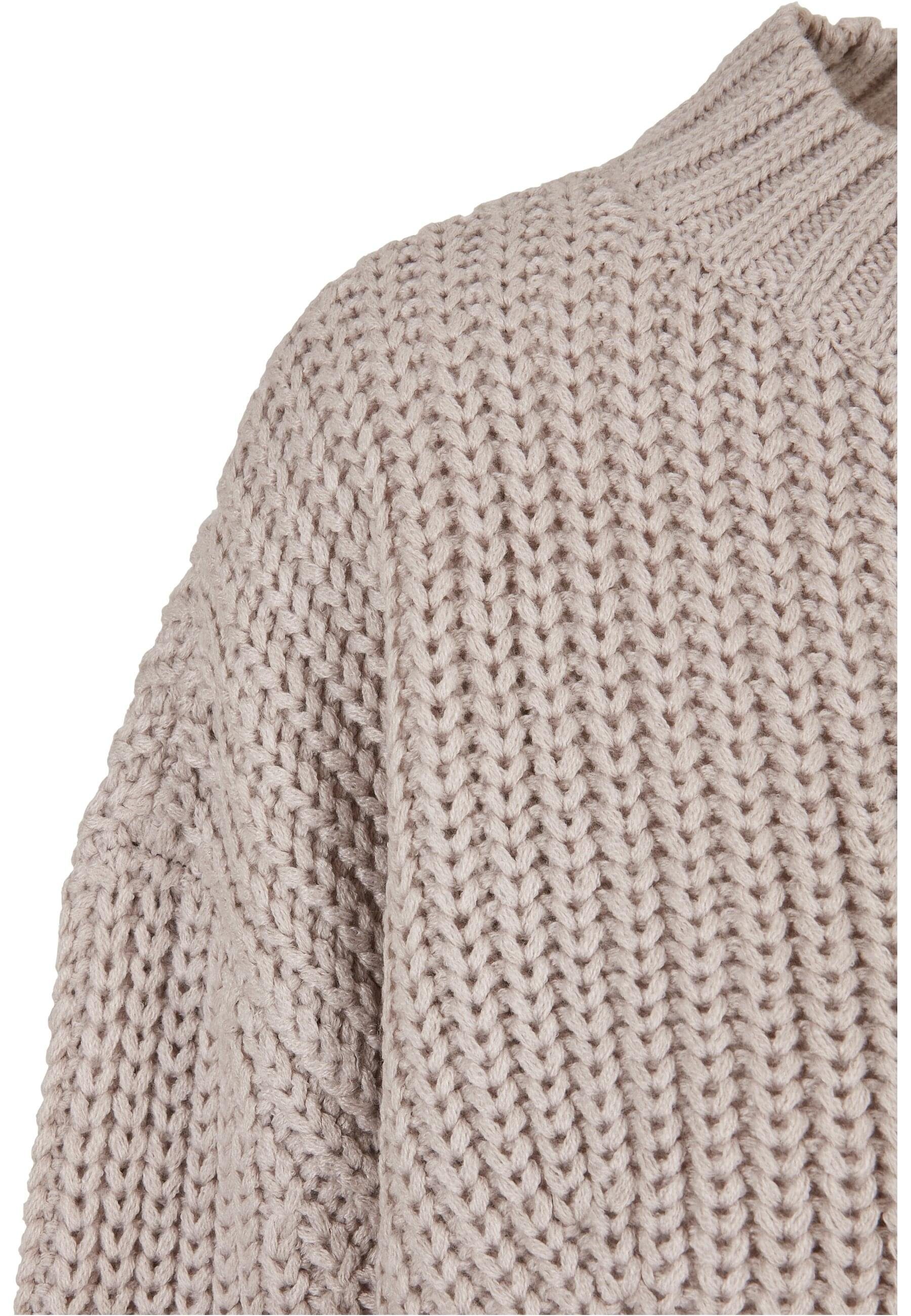 URBAN CLASSICS Kapuzenpullover Damen Ladies (1-tlg) warmgrey Oversize Sweater Wide