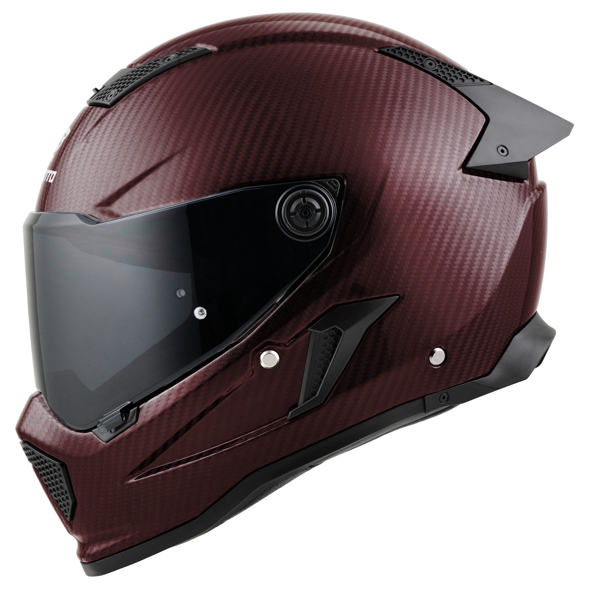 Bogotto Motorradhelm Rapto Carbon Helm, vorbereitet für Kommunikationssystem,geeignet für Brillenträger,v