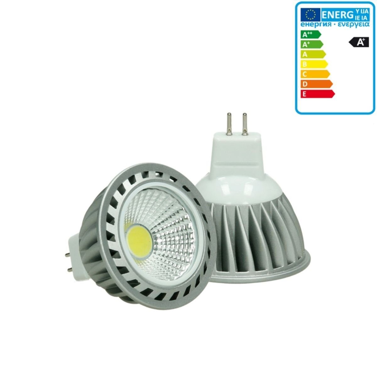ECD Germany LED-Leuchtmittel LED-Spot MR16 COB, warmweiß, 4W