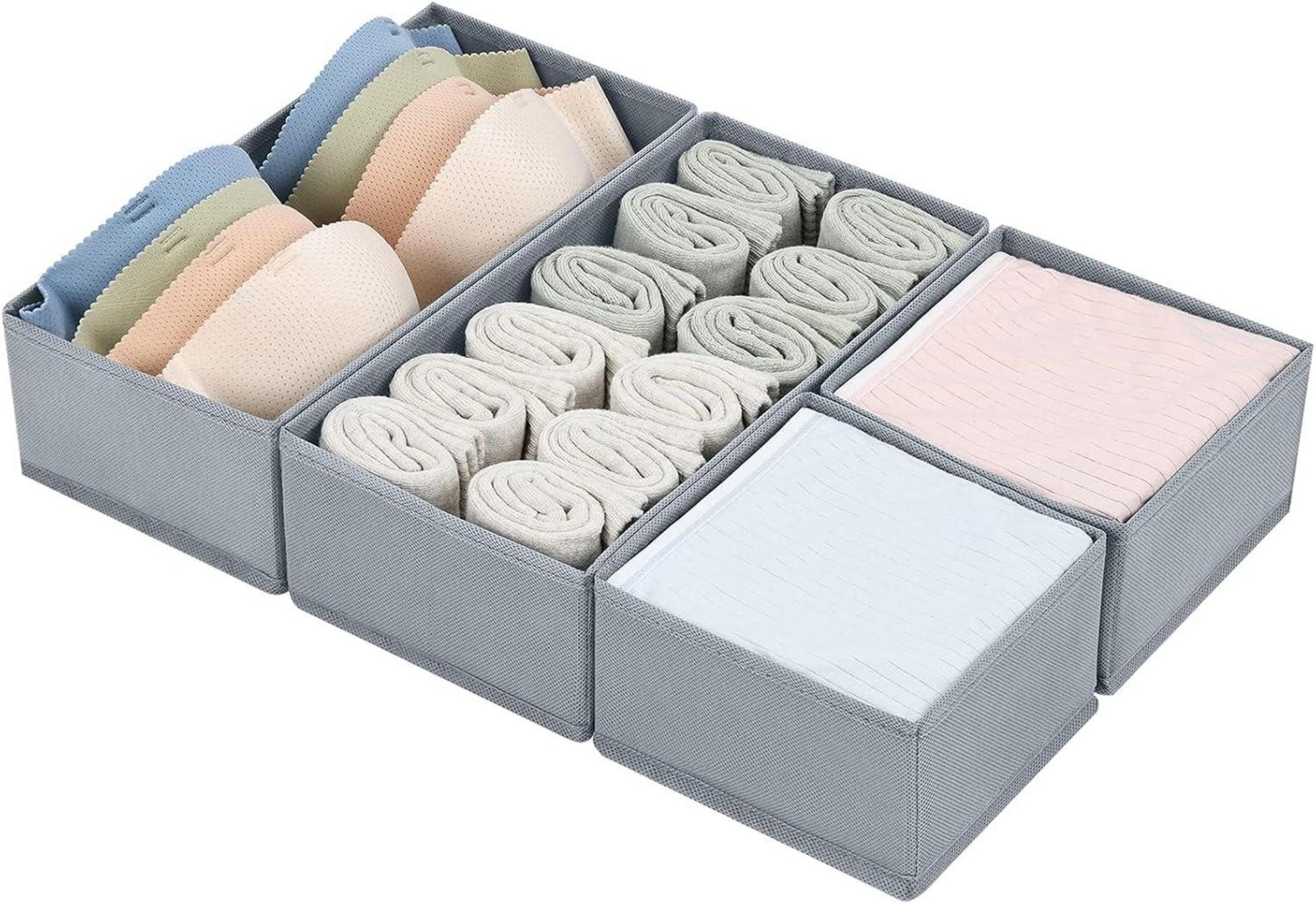 Küchenorganizer-Set 4er Set Schubladen Organizer, Faltbare Aufbewahrungsboxen für