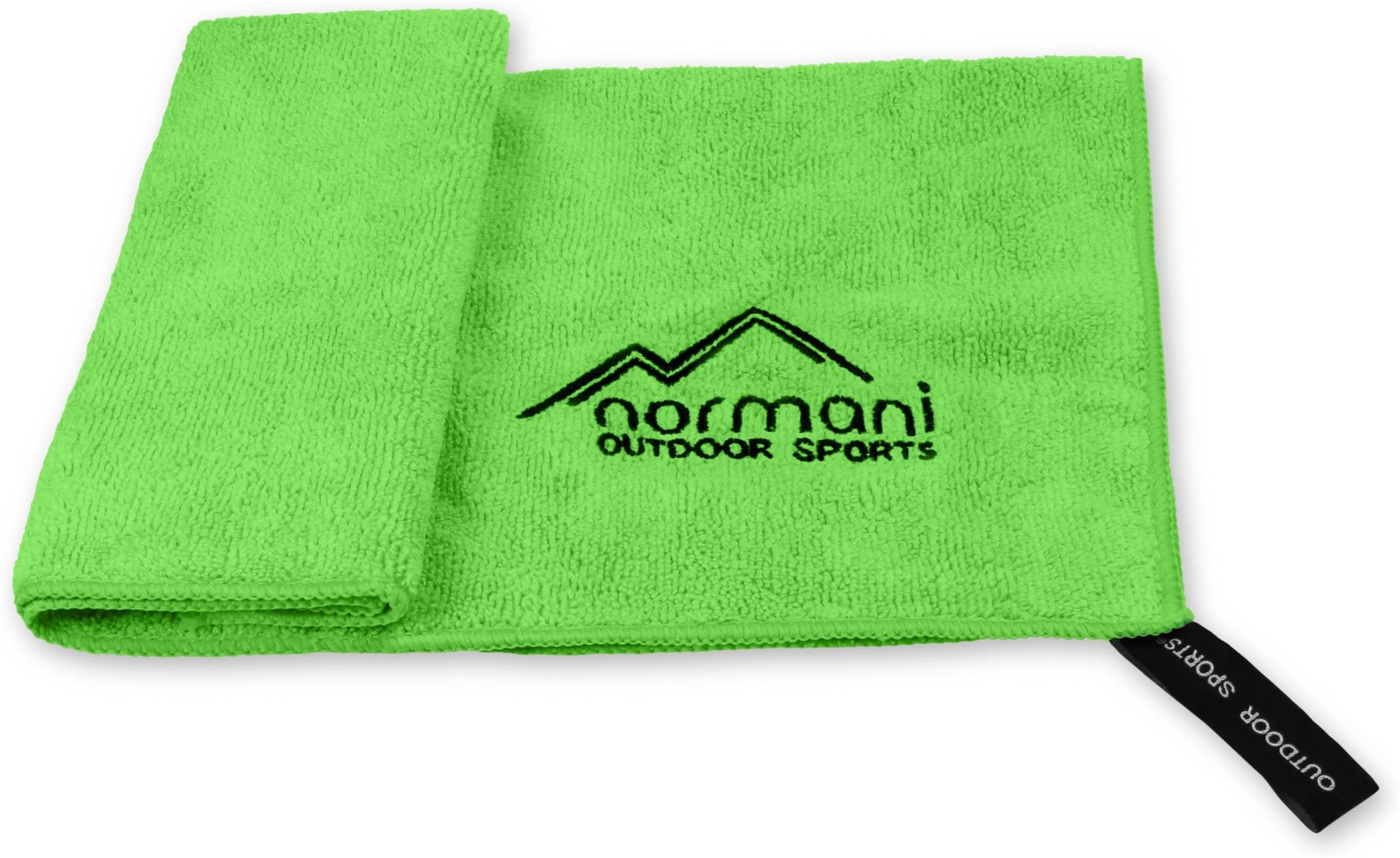 normani Reisehandtuch Mikrofaserhandtuch 40x40 Terry, Grün Polyester