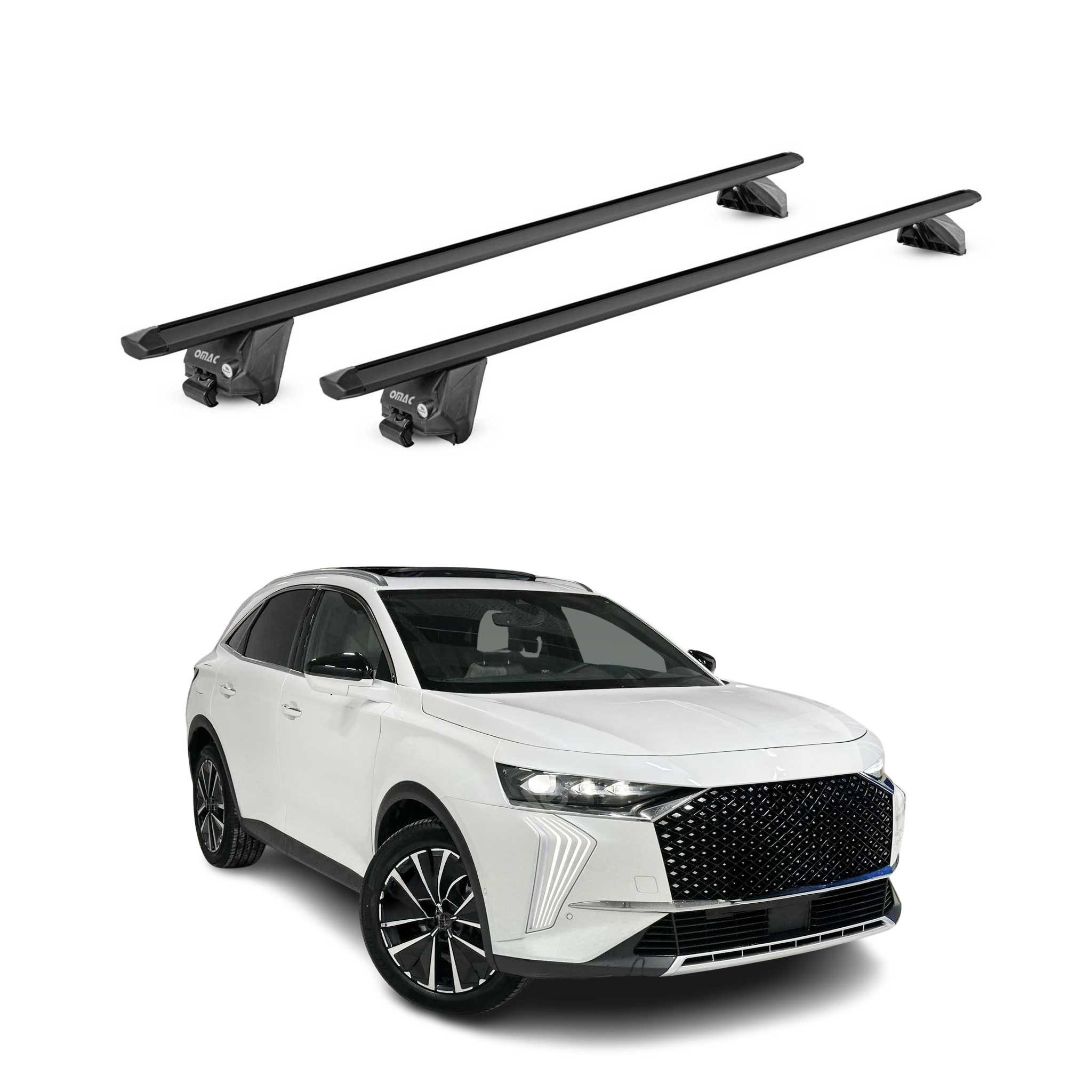 Dachträger Gepäckträger für DS 7 2018-2025 Aluminium Schwarz 2 tlg ABE