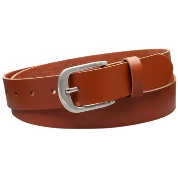 COLOGNEBELT Ledergürtel OM323-SL-Cognac MADE IN GERMANY, Cognac Kürzbar, 100 % Echtleder, Aus einem Stück, Unisex