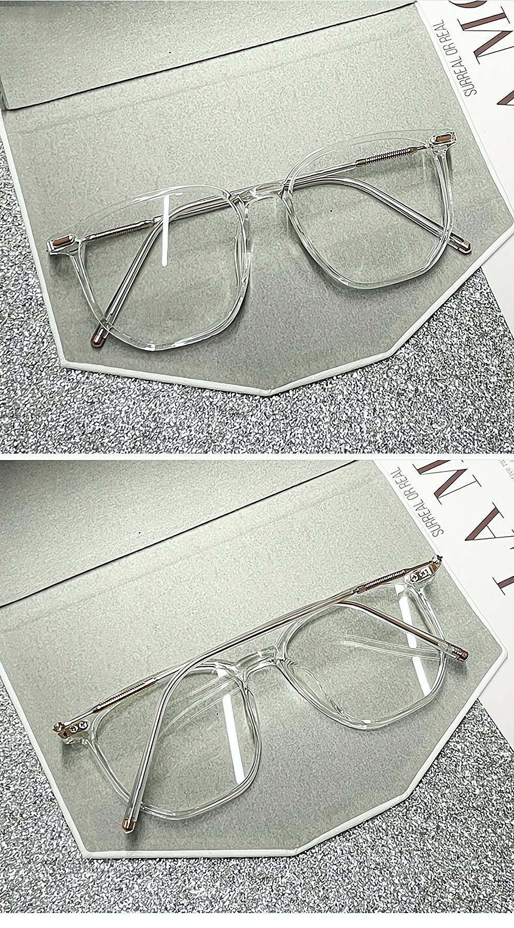 PACIEA Brille Blaulichtfilter Transparent Herren Ultraleicht Damen Computerbrille