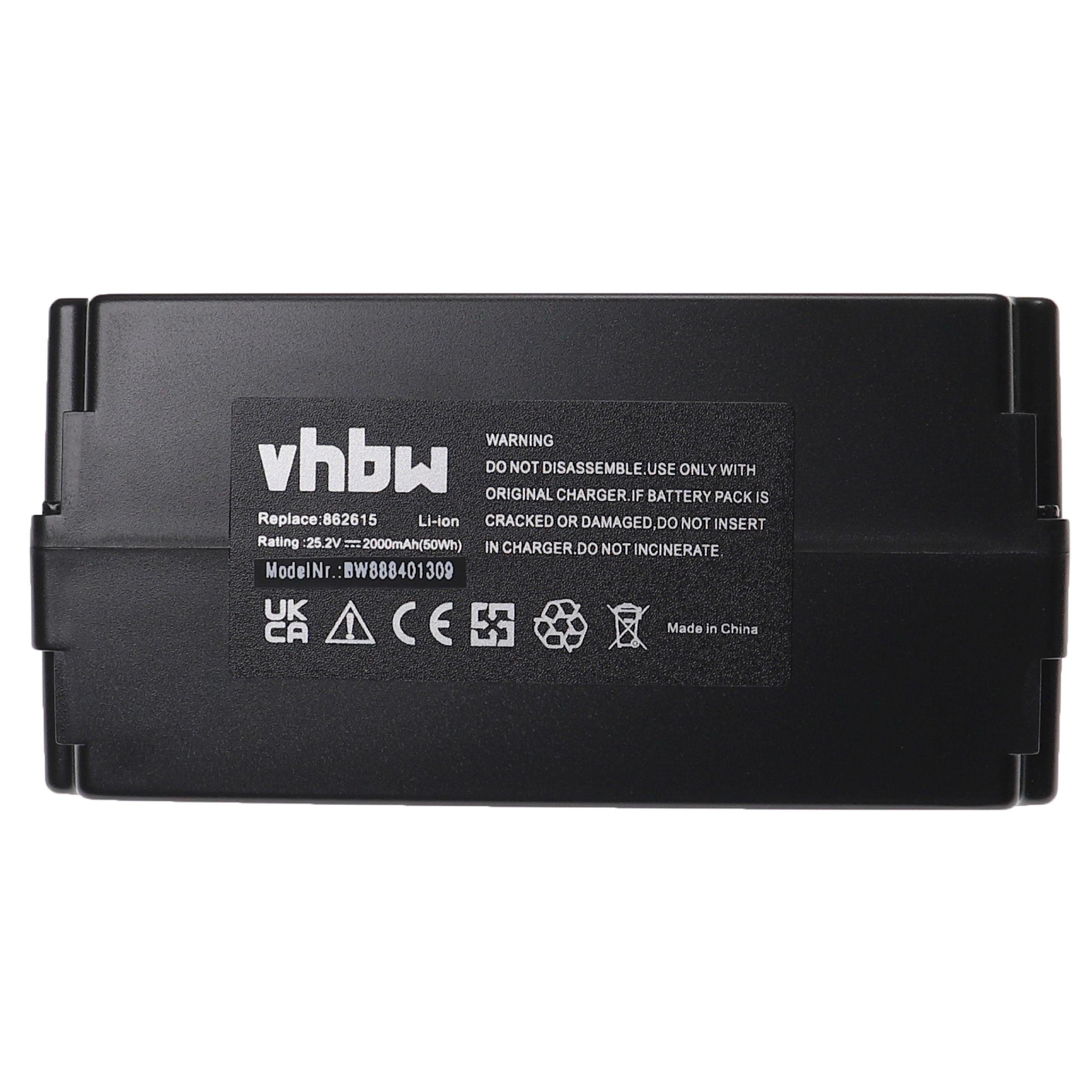 vhbw kompatibel mit Fuxtec FX-RB224, FX-RB218 Akku Li-Ion 2000 mAh (25,2 V)