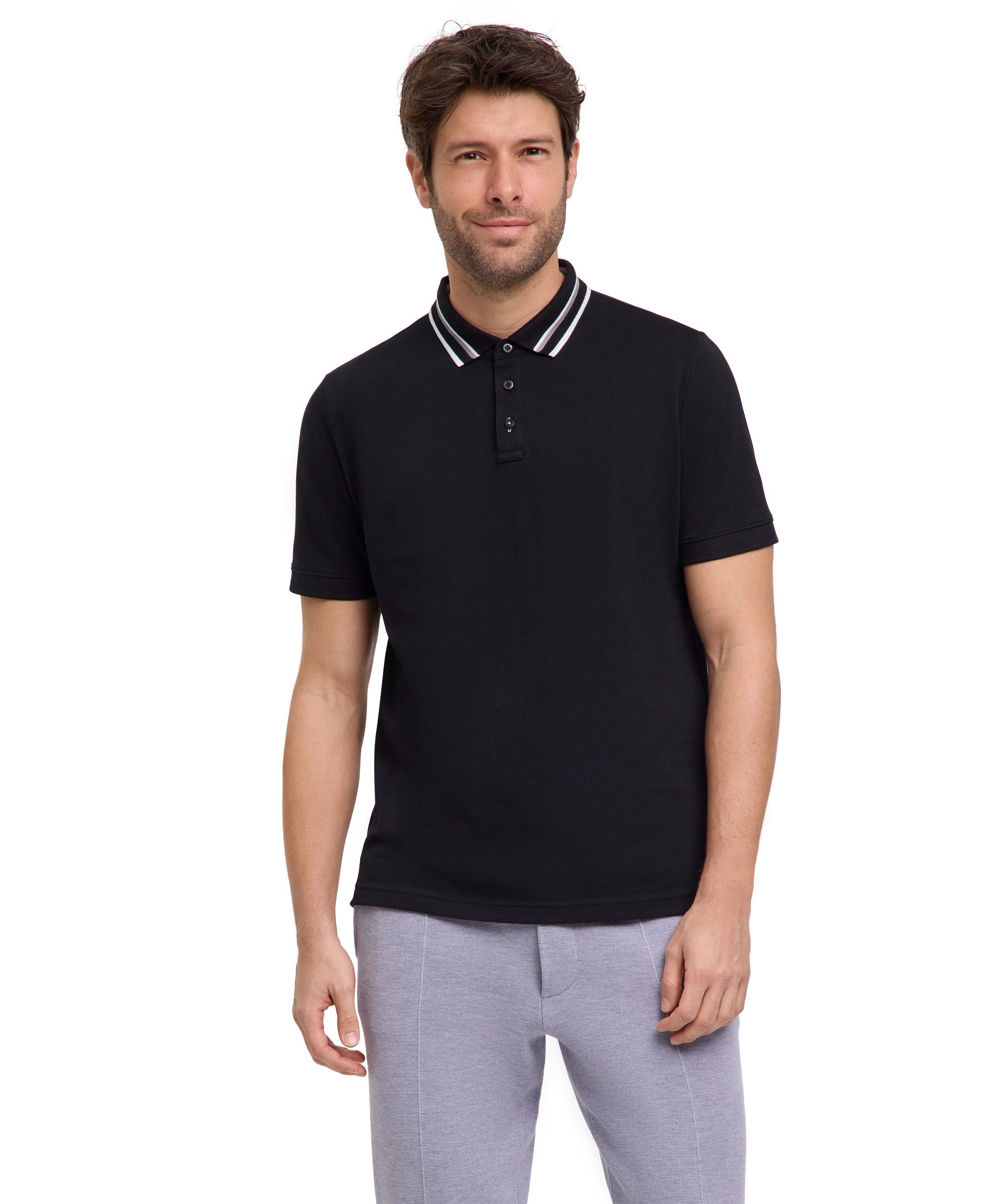 FALKE Poloshirt Essential Polo Detail (1-tlg., 1) aus hochwertiger Pima-Baumwolle