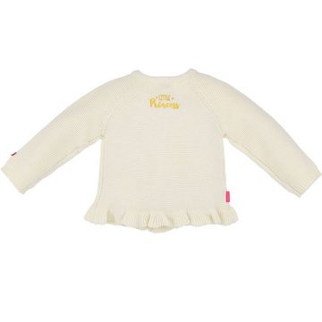 BONDI Strickjacke Baby Mädchen Jacke "Princess" mit Rüschen 86524, Creme Weiß - 100% Baumwolle