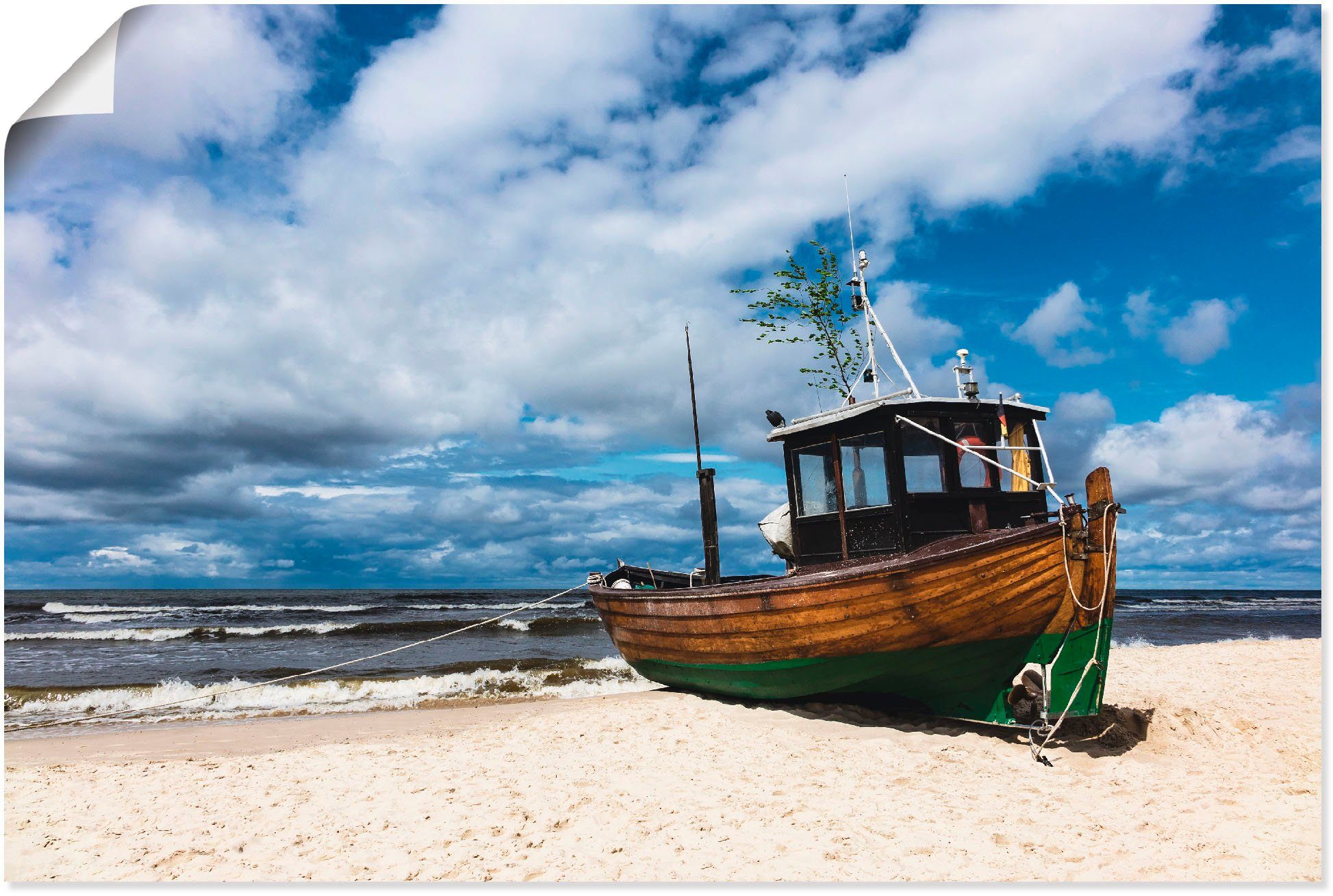 Wandbild Schiffe oder Usedom, Poster Wandaufkleber Fischerboot in Artland & Ahlbeck Alubild, Leinwandbild, Größen versch. als in Insel Boote St), (1