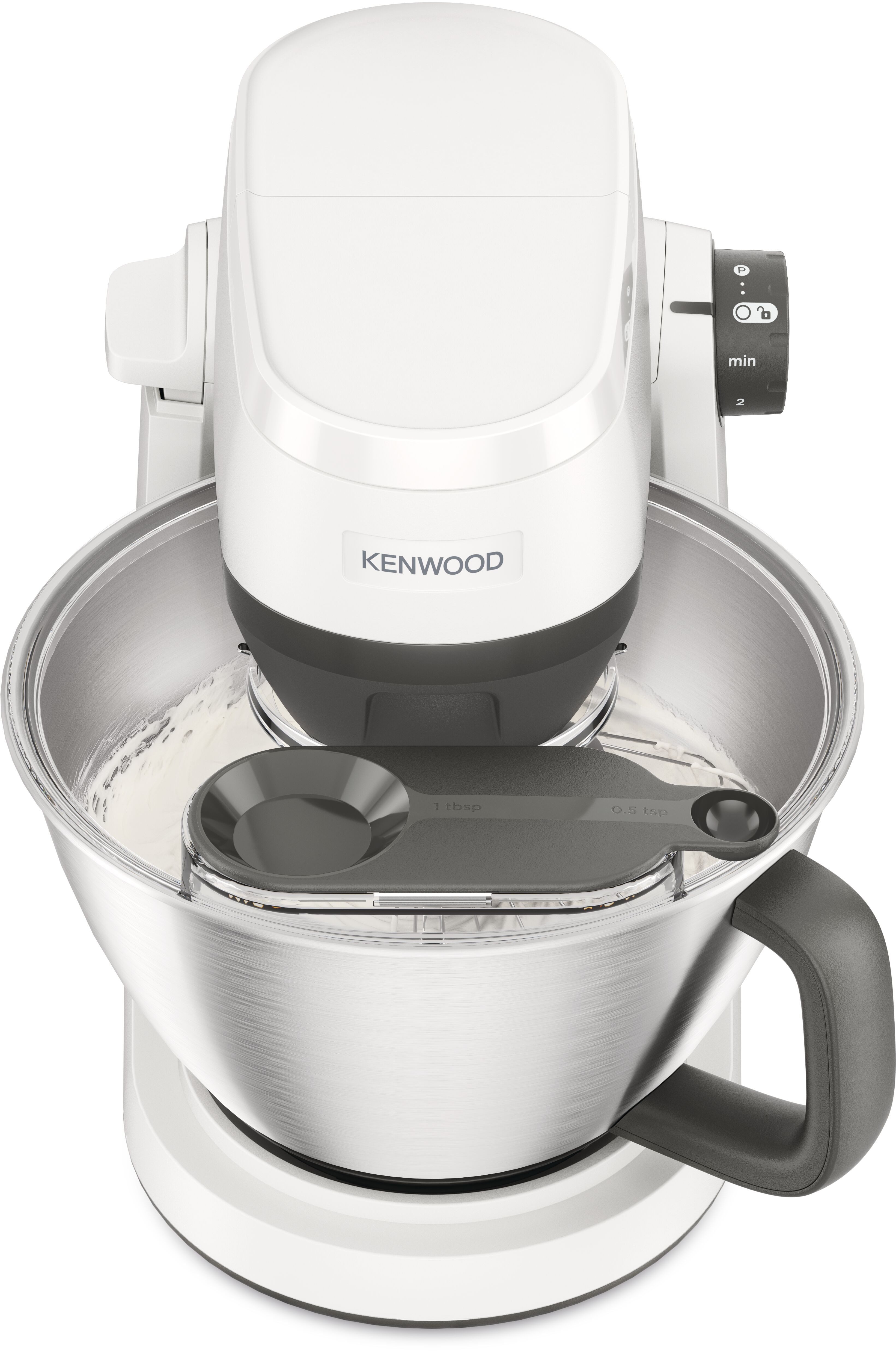 KENWOOD Küchenmaschine Küchenmaschine Multi Tasker KHC30.000WH inkl. 4,3L Schüssel, Spritzschutz & 3 Aufsätze, 1000 W, 4,3 l Schüssel, Aufbewahrung für 2 Aufsätze, Einhandschüssel & 44% leiser als KHC29