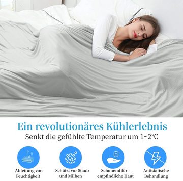 Microfaserbettdecke, Sommerbettdecke, Microfaserbettdecke, 2 in 1 Sofadecke, Q-Max > 0,34, Elegear, Füllung: 75% Nylon+25% Polyester, Kühlfasern mit Bambus/Kühlfasern 3S Abkühlung