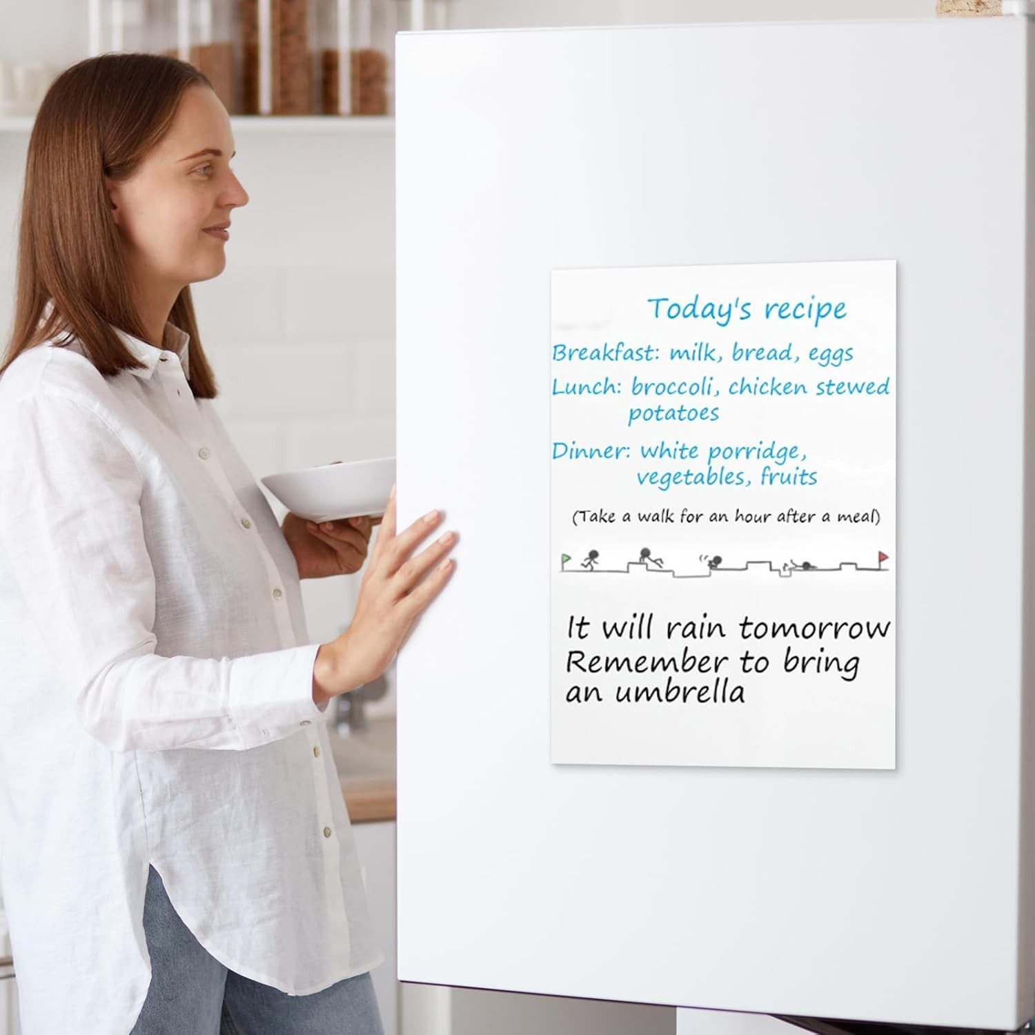 FELIXLEO Magnettafel Magnetische Whiteboard Folie 42×30 cm selbstklebend abwischbar, (1-tlg) – Bild 4 von 5