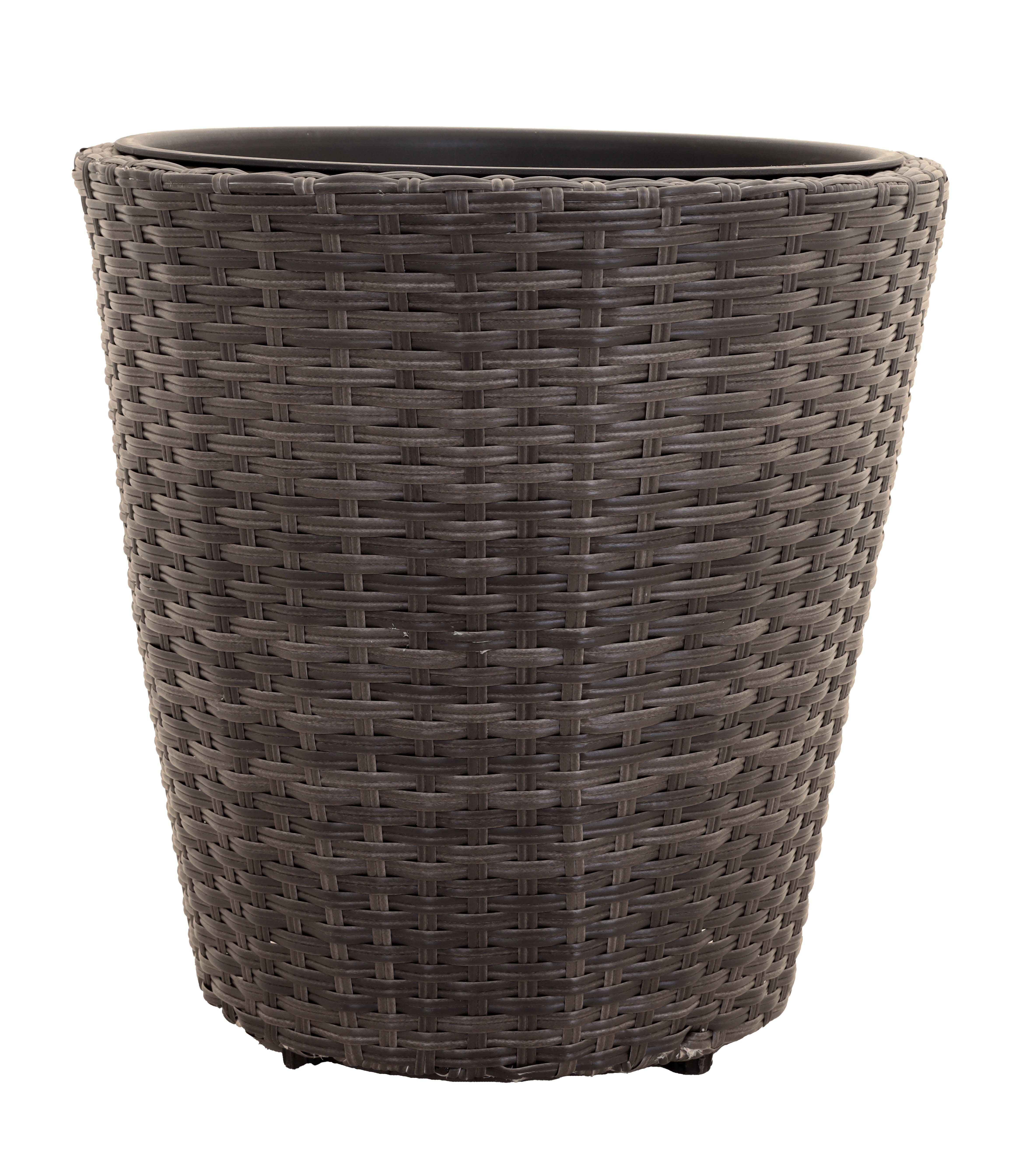 Sonderangebot zum günstigen Versandhandel tegawo Pflanzkübel Polyrattan konisch rund braun