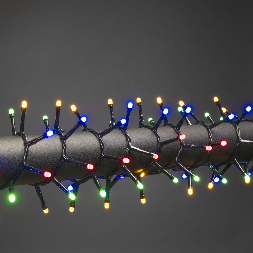 KONSTSMIDE LED-Lichterkette Weihnachtsdeko aussen, 800-flammig, Micro LED  Compactlights, 800 bunte Dioden