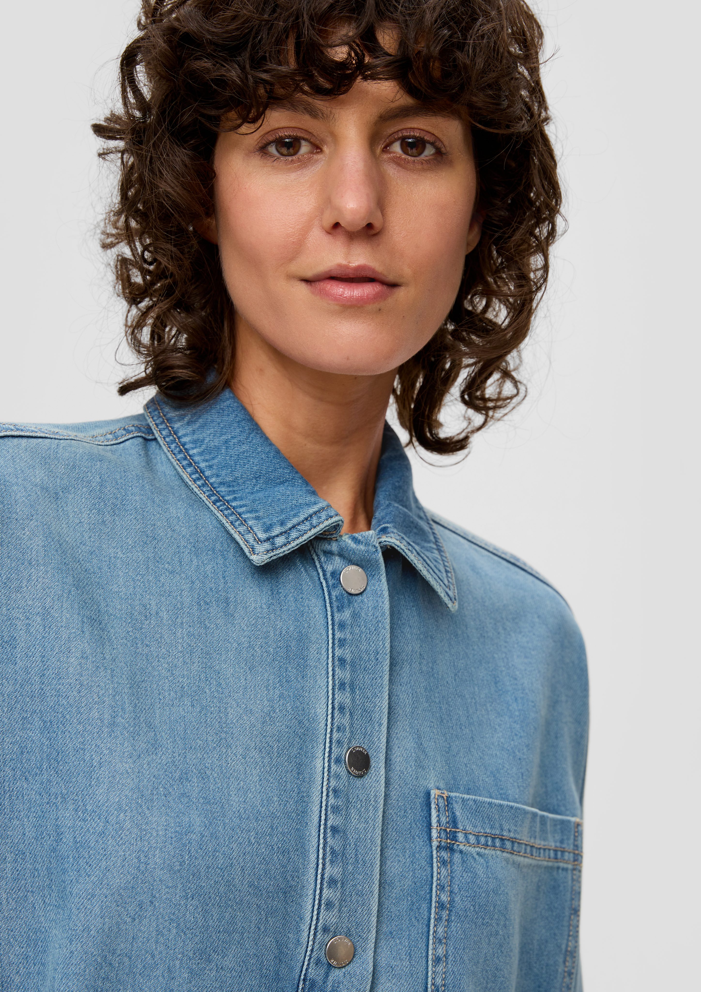 s.Oliver Langarmbluse Jeans-Overshirt im Loose Fit günstig online kaufen