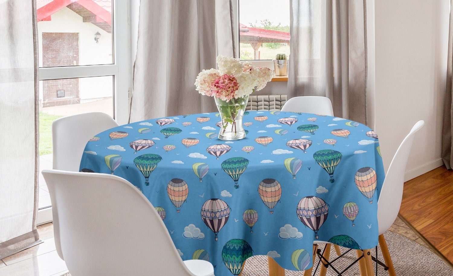 Küche Heißluftballon Dekoration, Esszimmer Kreis Abdeckung Air Tischdecke Tischdecke für Abakuhaus Transport Kunst