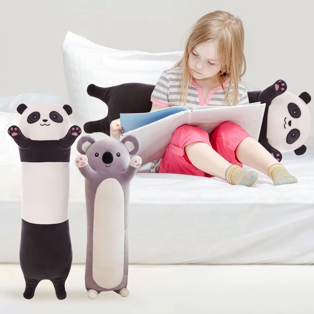 TUWENA Kuscheltier Lange Katze Kuscheltier Stofftiere Katzenplüsch Spielzeug Kuschelkisse, Schönste Geschenke (Rosa,Grau, Braun, 50/70/90/110cm) Mehrere Optionen