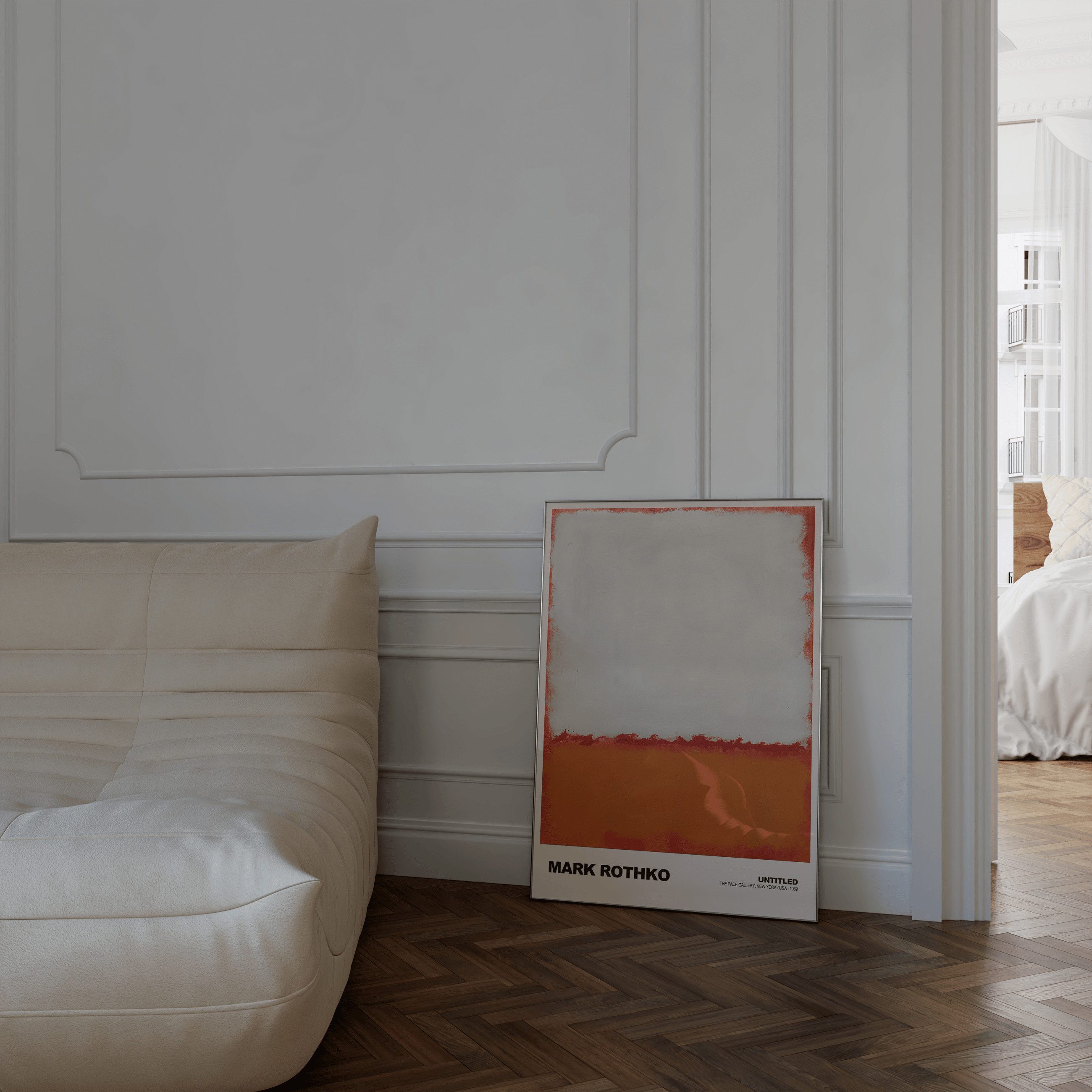 JUSTGOODMOOD Poster Mark Rothko Untitled White Red and Orange Abstrakter Expressionismus F, (1 St) – Bild 5 von 5