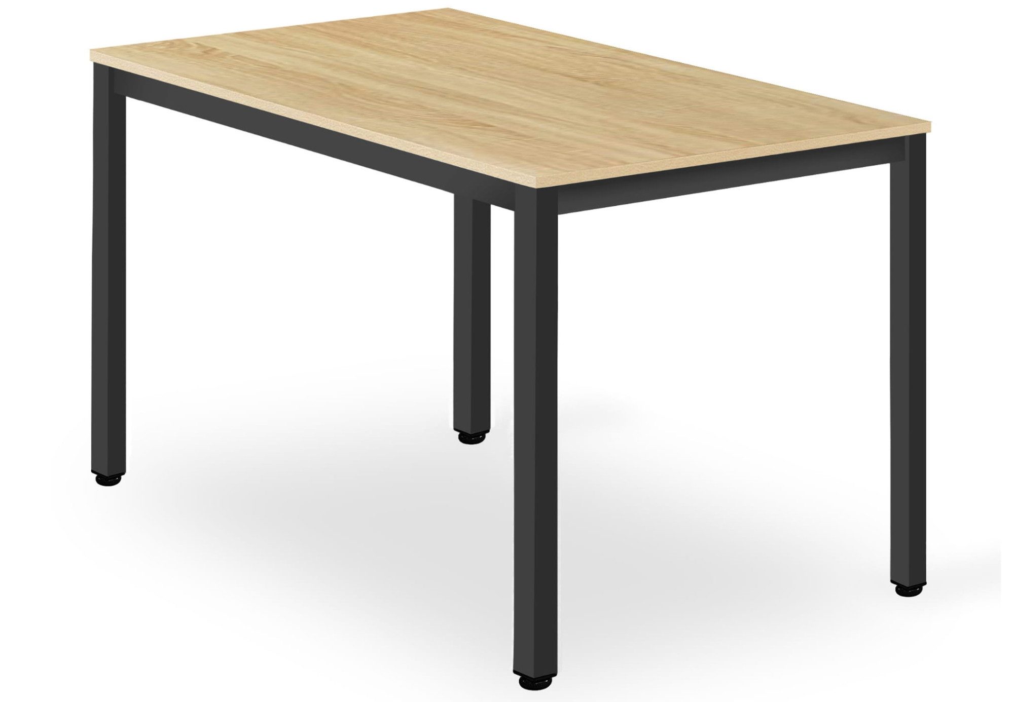 Home Collective Esstisch Esszimmertisch quadratisch Holztisch Küchentisch Modern 120x60x75 cm, Esszimmer Wohnzimmer Sonoma-Eiche mit schwarzen Beinen aus Metall