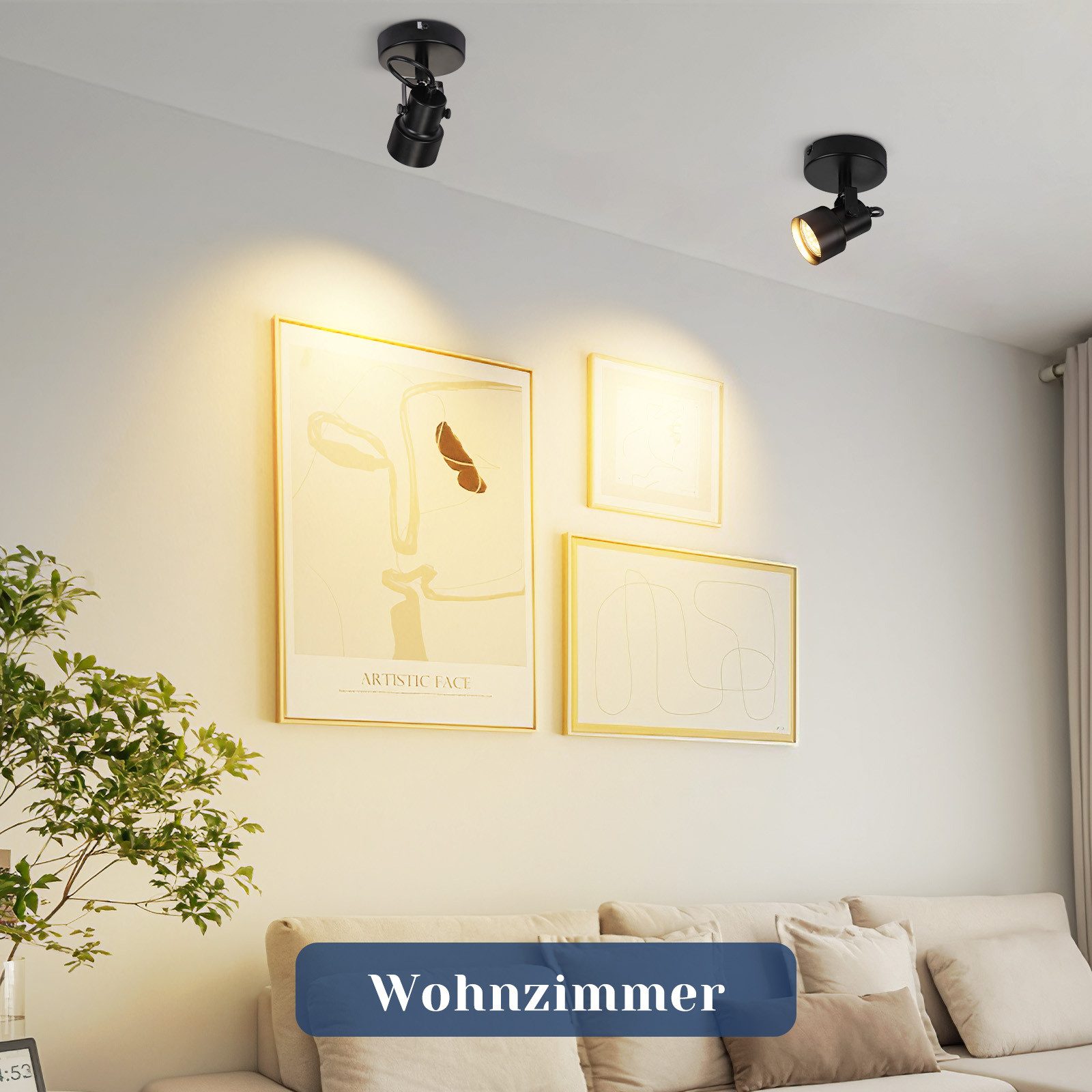 ZMH Deckenstrahler Schwarz - Vintage GU10 günstig online kaufen