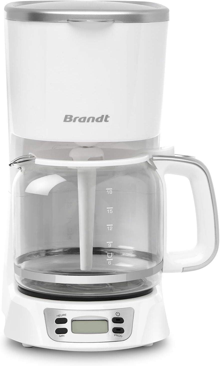 Brandt Filterkaffeemaschine CAF1318ES, 1.8l Kaffeekanne, Korbfilter, 1000 Watt