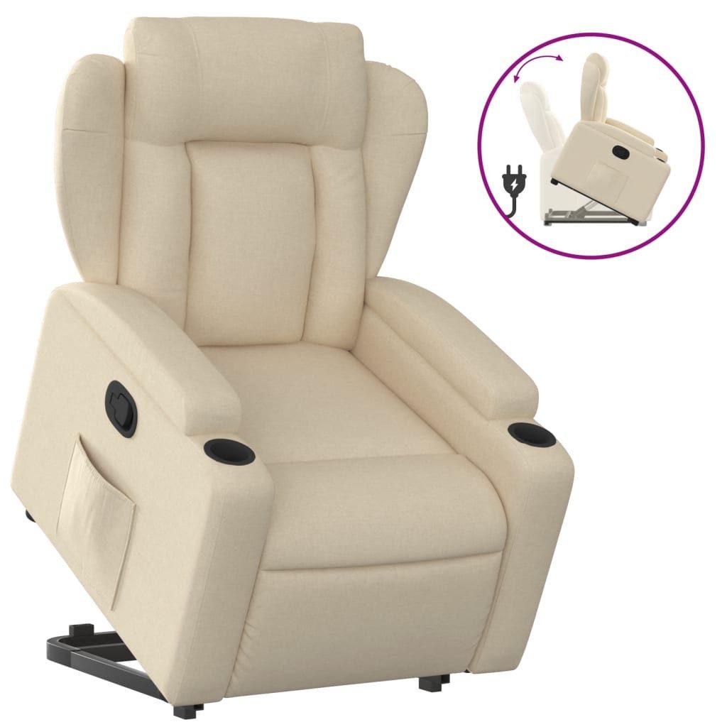 vidaXL Sessel Relaxsessel mit Aufstehhilfe Creme günstig online kaufen
