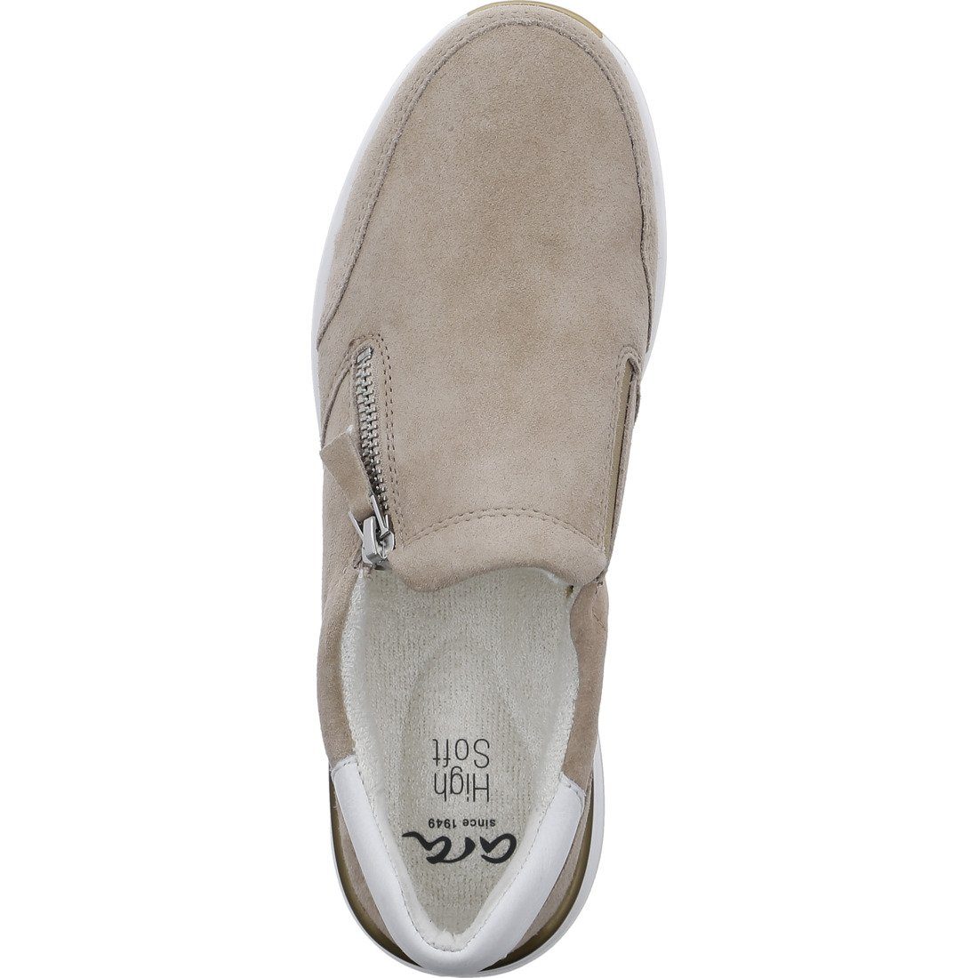 Schuhe, 045338 - beige Velours Nara Damen Ara Ara Slipper Slipper