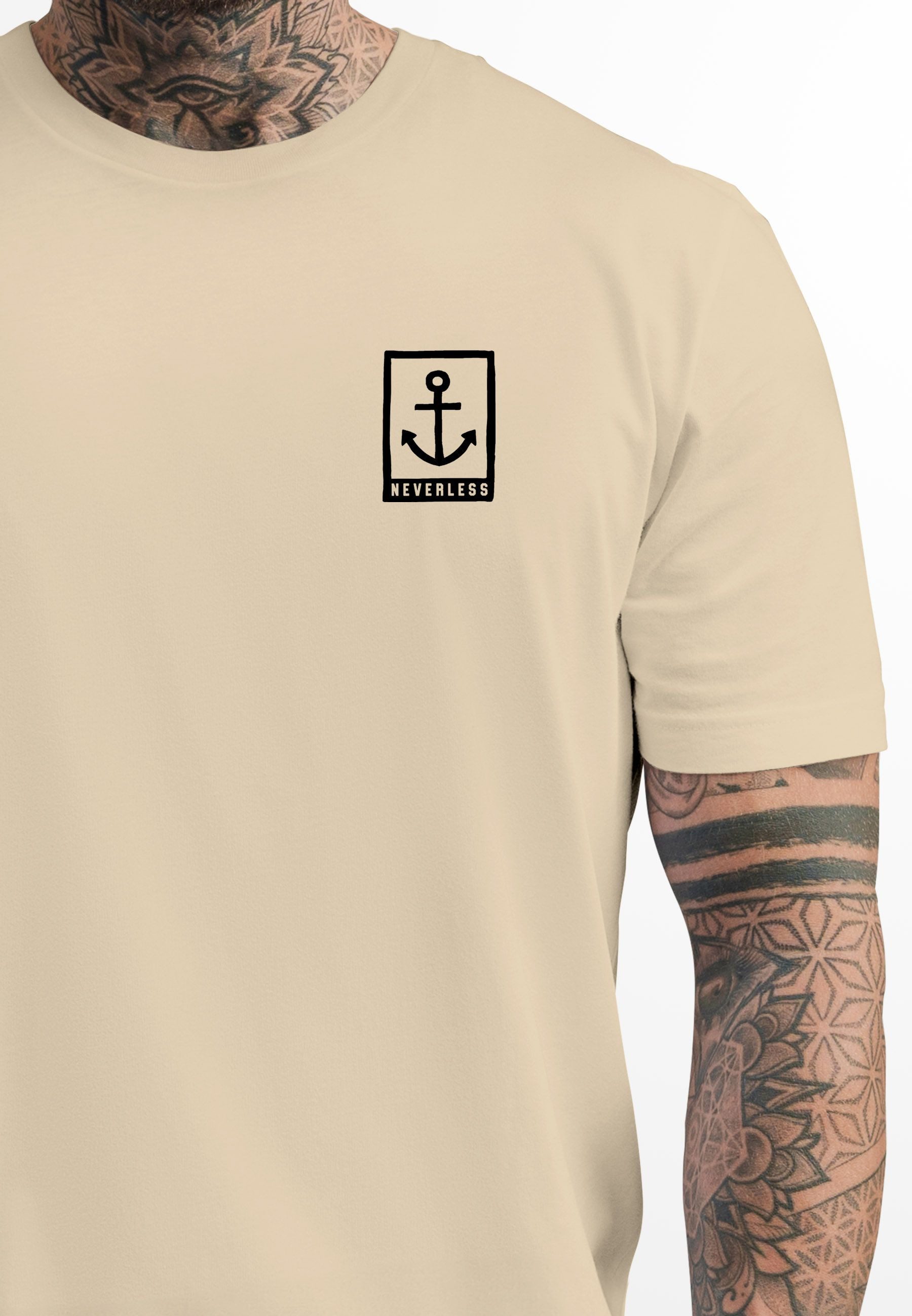 Neverless Print-Shirt Herren T-Shirt Anker Motiv günstig online kaufen
