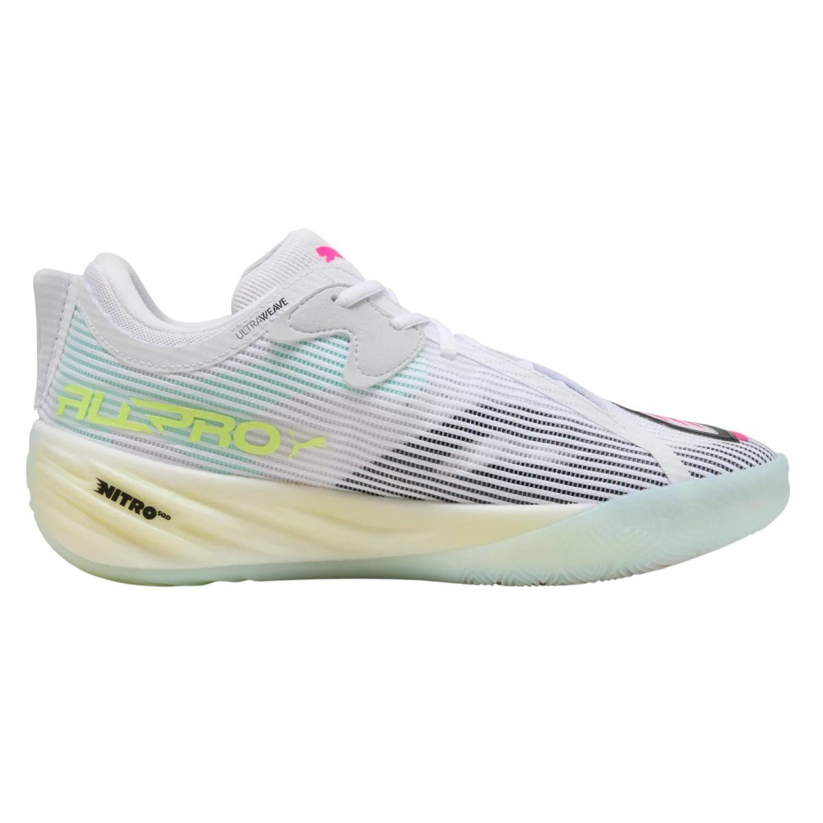 PUMA Hallen-Indoorschuhe All-Pro Nitro™ 2 (Basketball) 2025 weiss/bunt Badmintonschuh