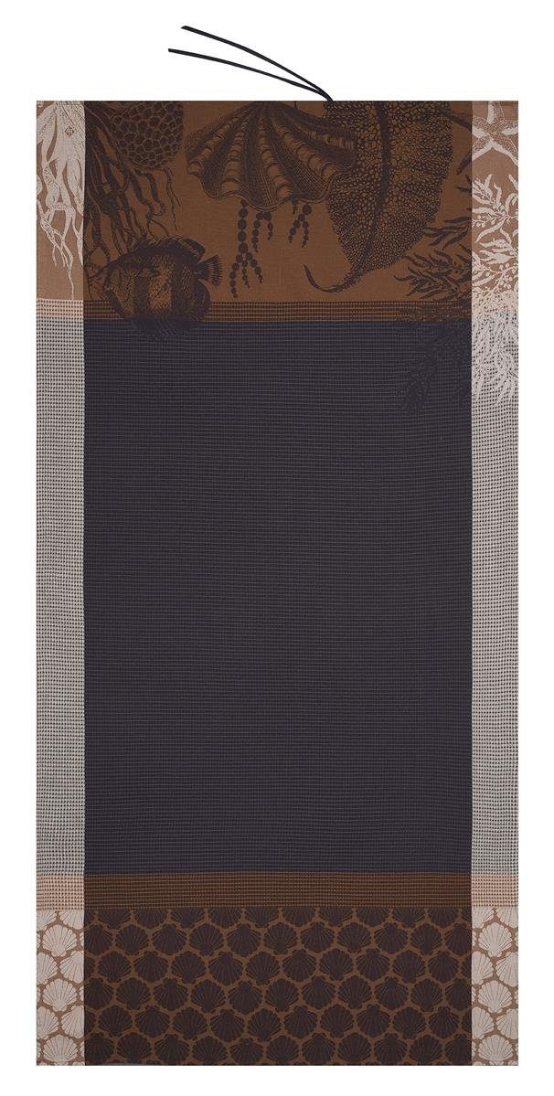Le Jacquard Francais Strandtuch Recifs Encre 100x200 cm, Waffelpiqué (1-St), Waffelpiqué