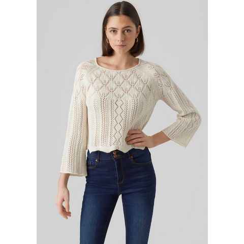 Vero Moda Strickpullover VMGINGER 3/4 BOATNECK PULLOVER GA NOOS