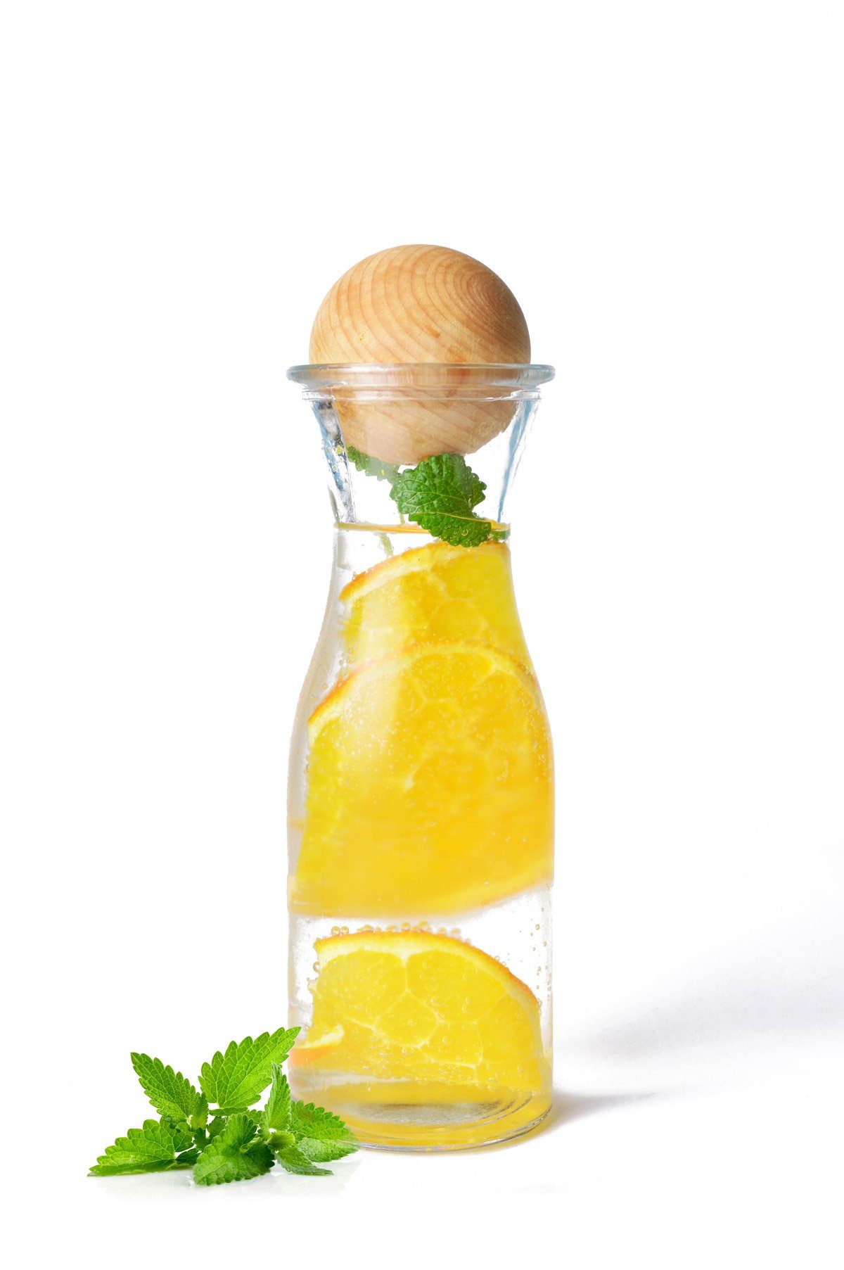 Sendez Karaffe Glaskaraffen Set mit Holzstöpsel 1x270ml und 1x470ml Weinkaraffe