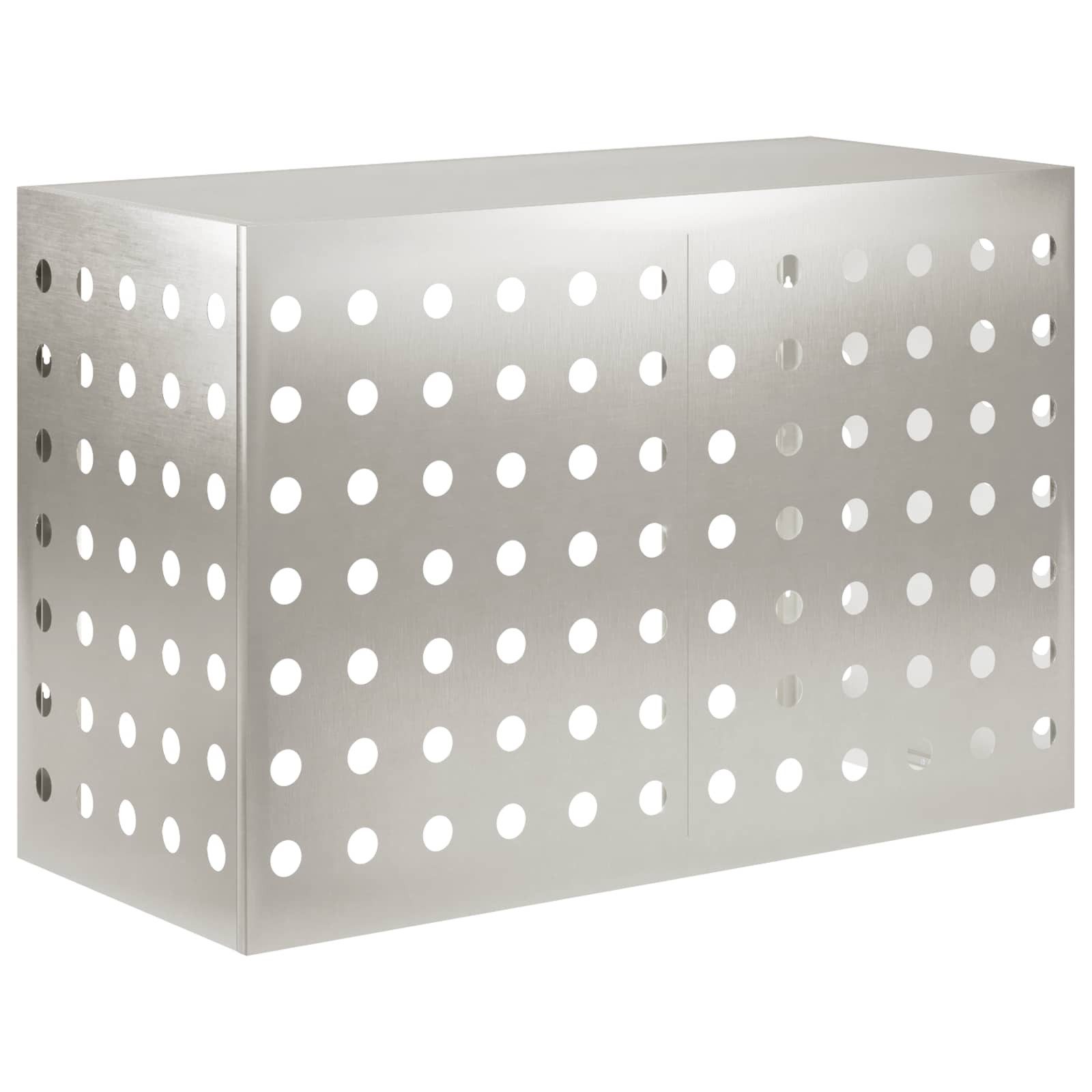 vidaXL Wärmepumpen-Verkleidung 90 x 40 x 60 cm Abdeckung Verkleidung Klimaanlage Silber 90x40x60 cm E