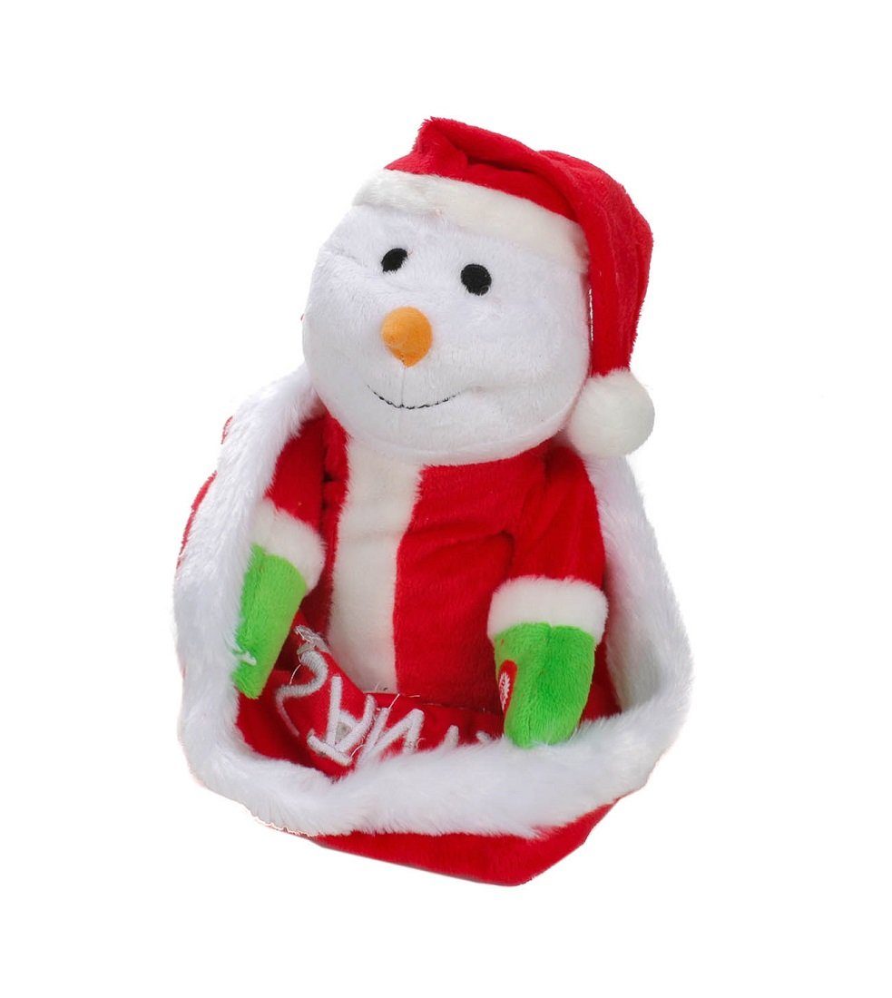 Bubble-Store Weihnachtsfigur Weihnachtssack mit Jingle Bells Musik, Weihnachtsfigur die auf Knopfdr (Schneemann der auf Knopfdruck über 30 x im Sack verschwindet und wieder auftaucht), Sschneemann im Weihnachtssack, Weihnachtsmusik