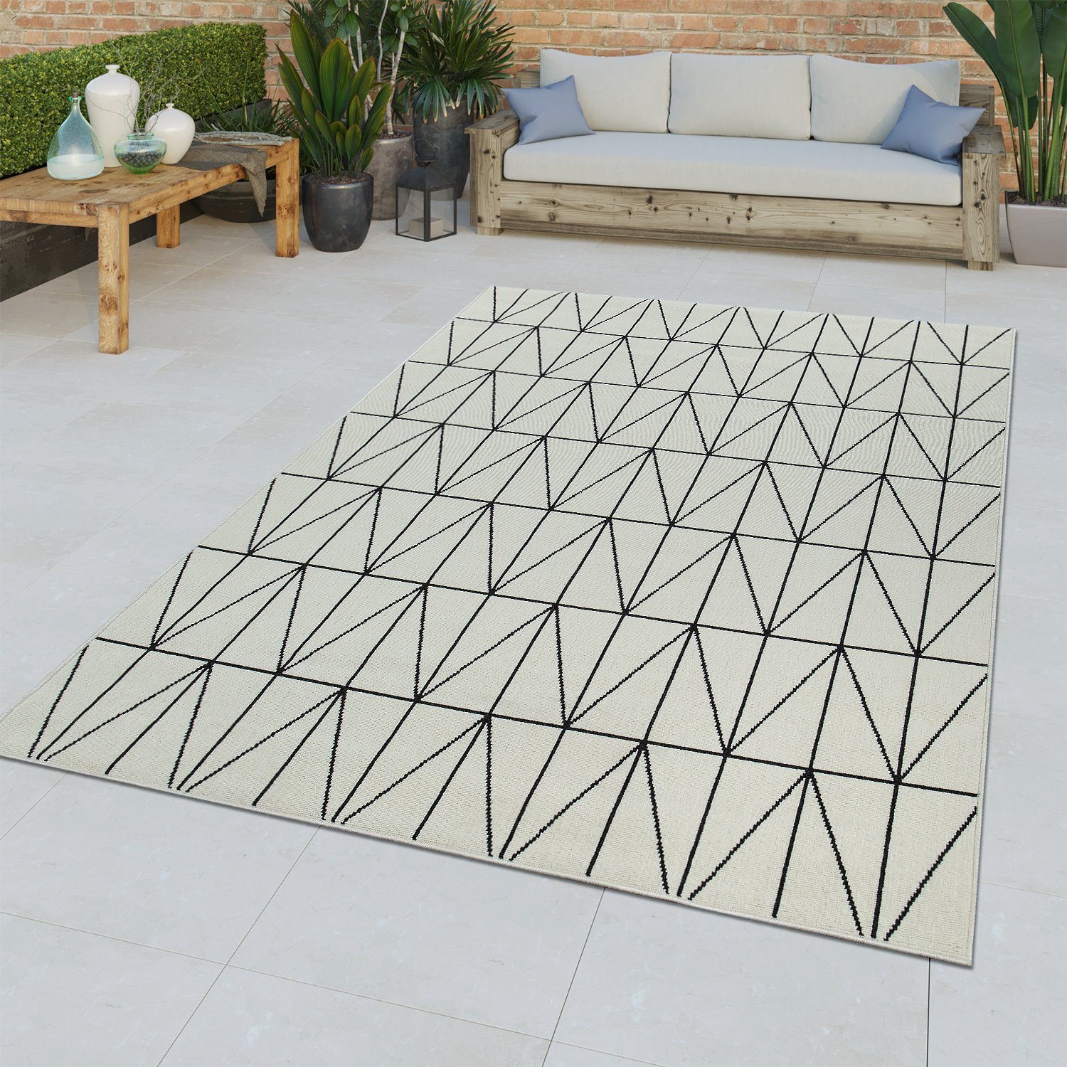 mm Höhe: 3D, Outdoorteppich Outdoor Kurzflor 8 rechteckig, Home, In- TT & Teppich