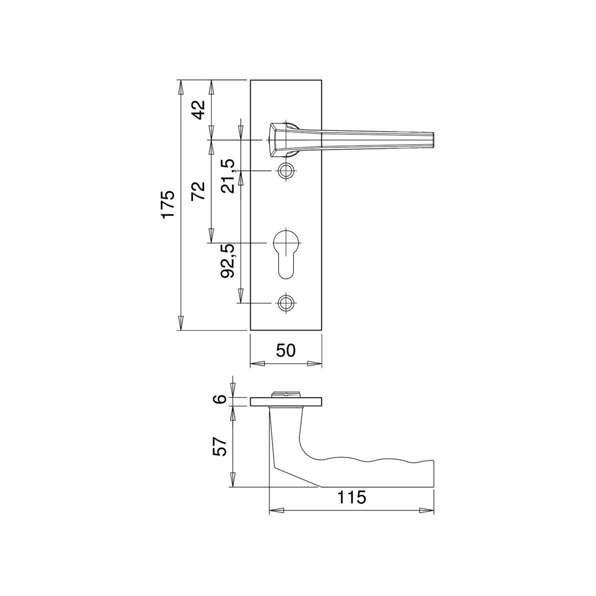 Erich Dieckmann GmbH Zubehör-Set edi ZT-Schutz-Wechselgarnitur Rondo 8627,eck PZ gelocht,E72, EV1 eloxi