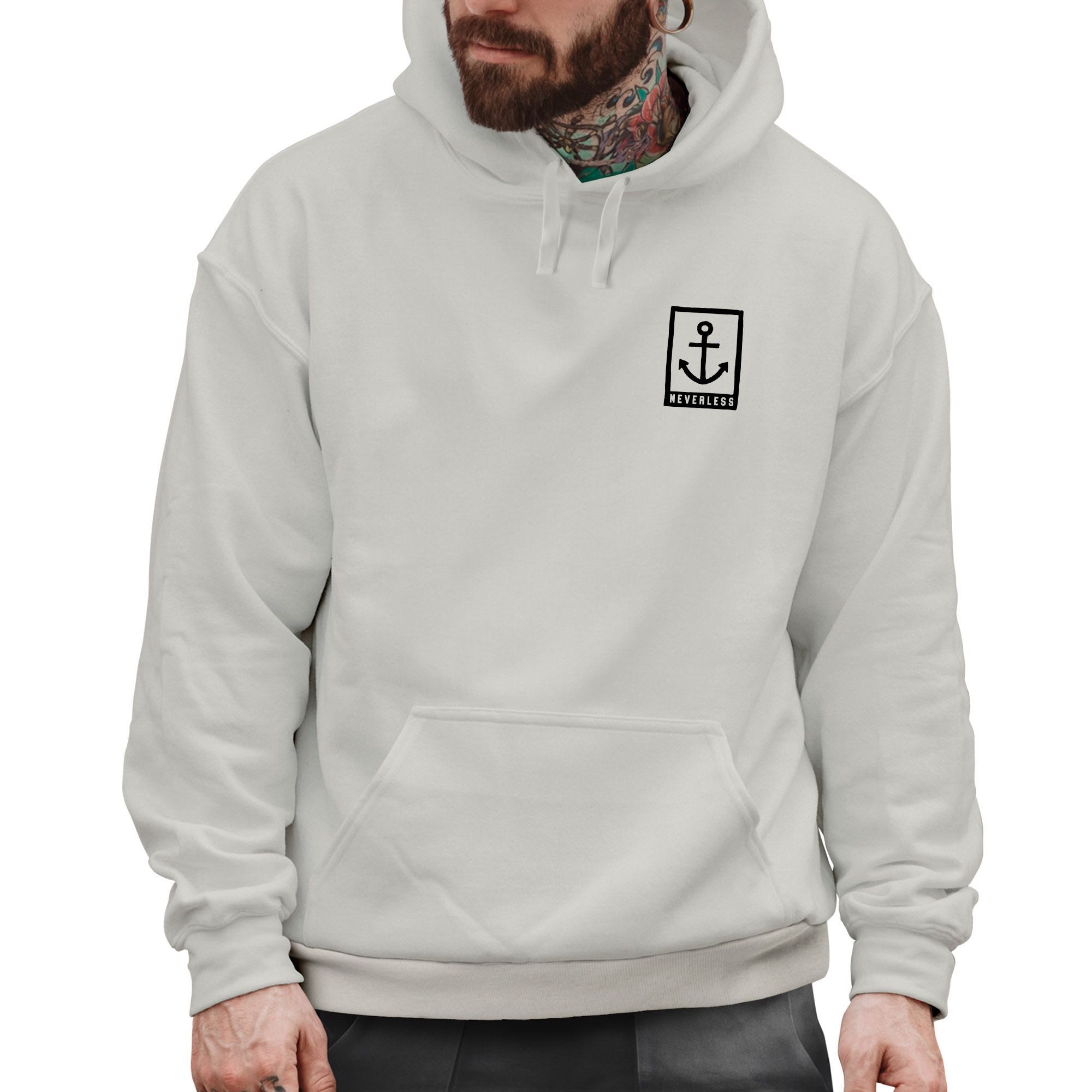 Neverless Hoodie Hoodie Herren Anker Logo günstig online kaufen