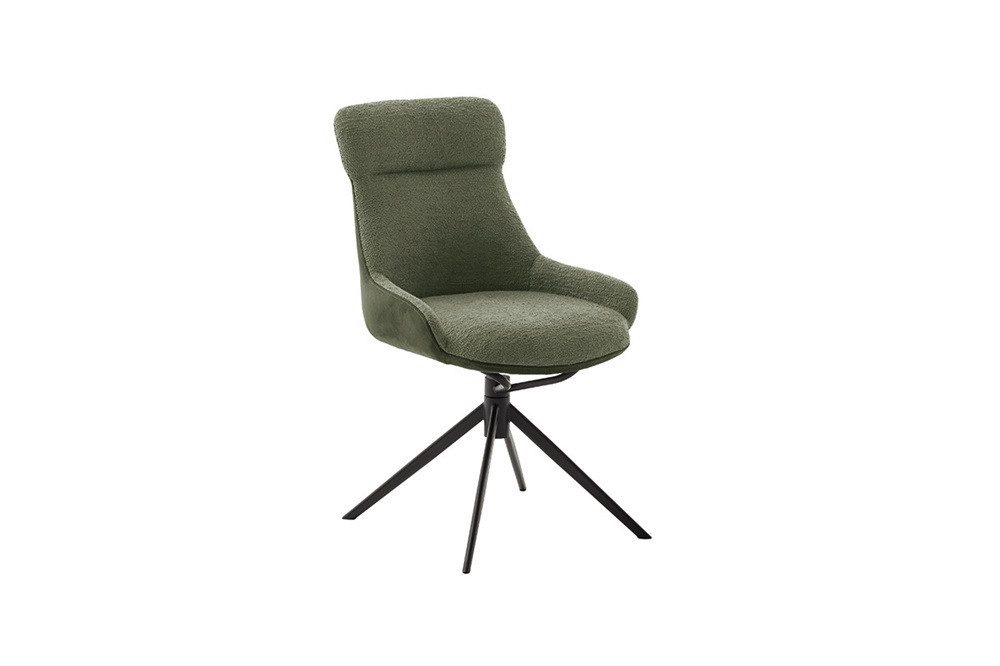Esszimmerstuhl 2er Set Stuhl Pelion, drehbar, olive