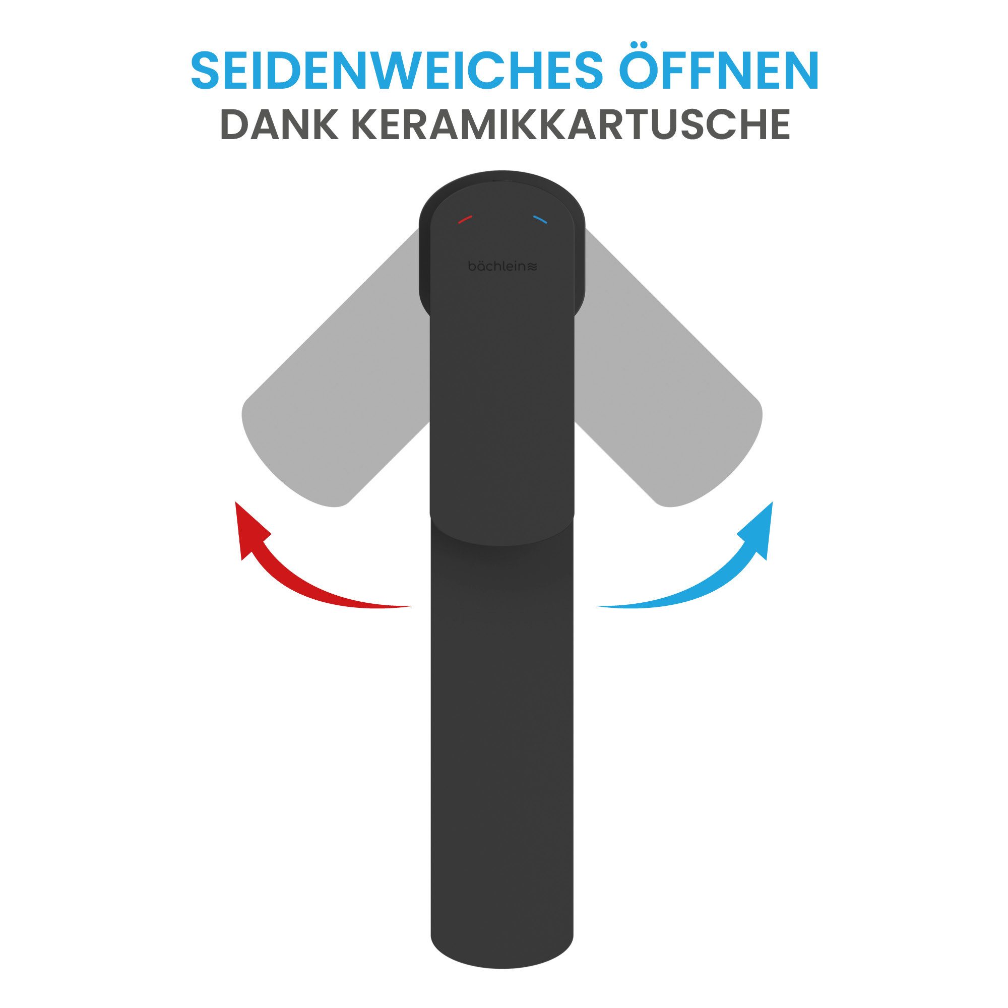 Bächlein Badarmatur Mizarela hoch - klassisches Design - ideal für Aufsatzwaschbecken hochwertiger Wasserhahn im hohen klassischen Design – Bild 3 von 5