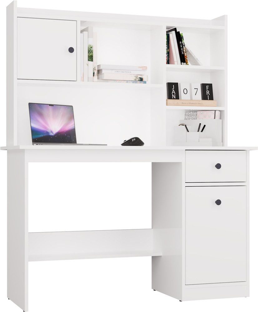 Schreibtisch Mit Aufsatz Weiss