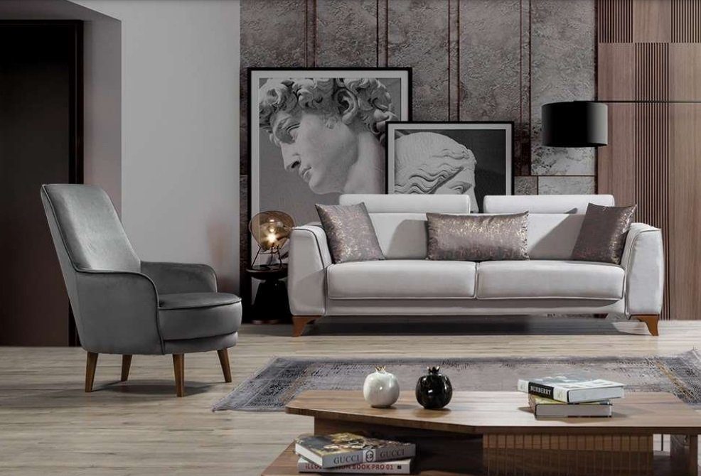 JVmoebel Barock Wohnzimmer-Set, Polster Design Garnitur Sitzgarnitur Couch Sitz Sessel 3+1