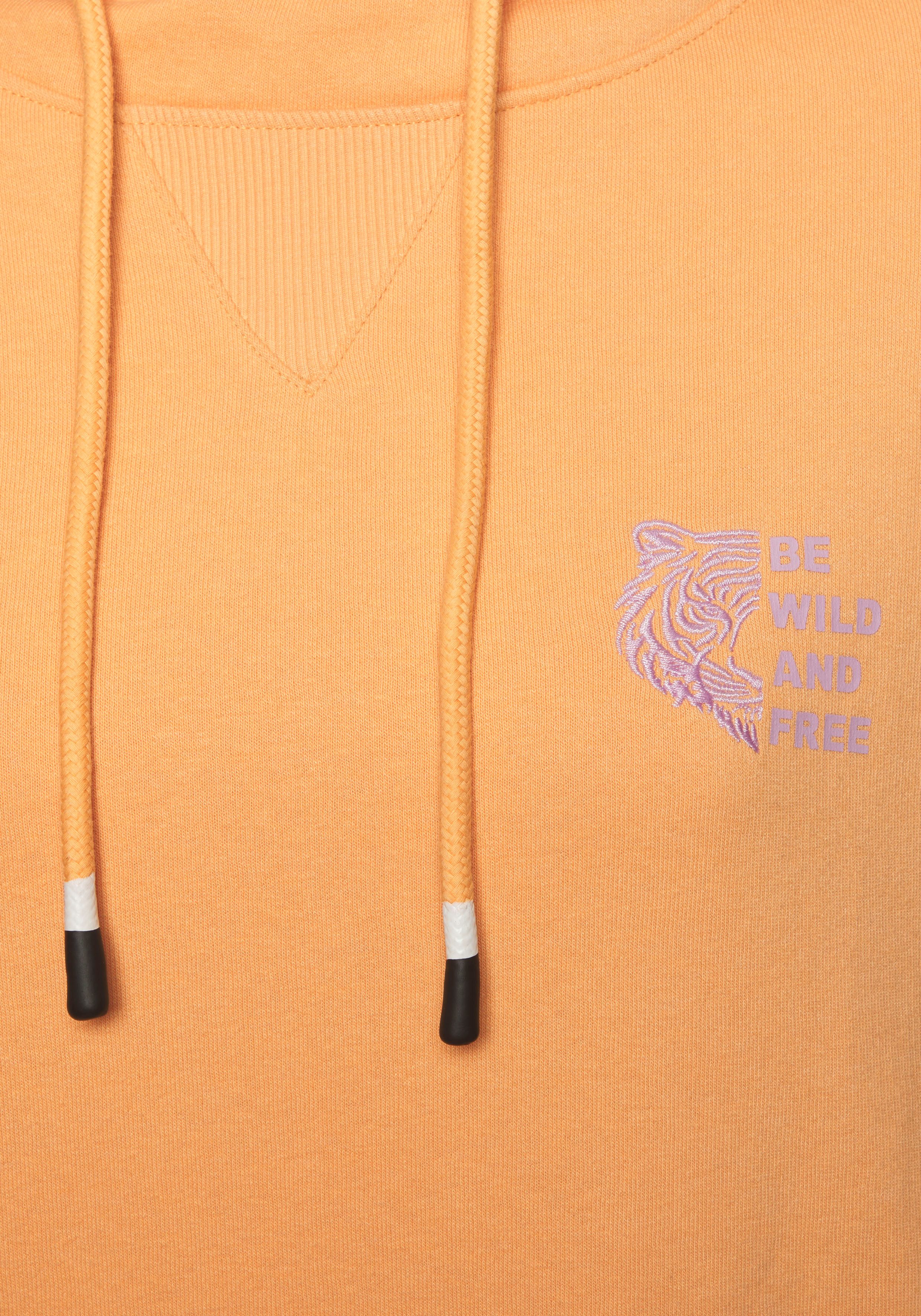 Buffalo Kapuzenpullover mit Kontraststickerei und seitliche Taschen – Bild 5 von 5