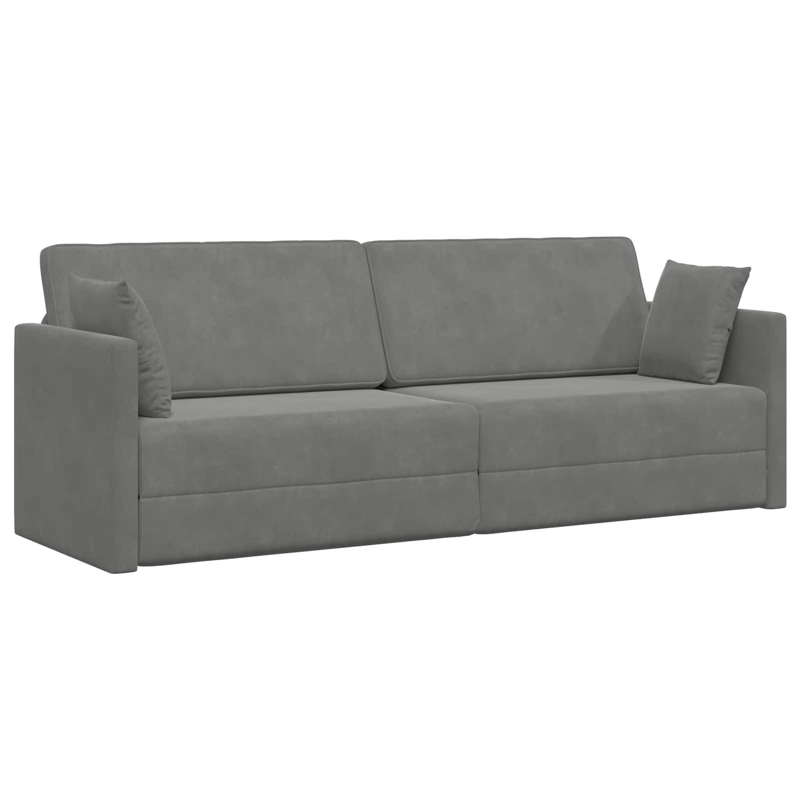 vidaXL Bett Boden-Sofa-Bett Dunkelgrau 213 x 70 x 77 cm Samt (1-tlg)