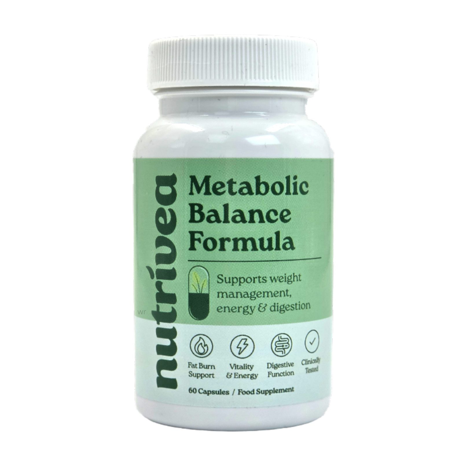 NOBRAND® nutrivea Metabolic Kapseln, 60 St., 42 g, Glutenfrei – Laktosefrei – ohne Künstliche Aromen - Farbstofffrei