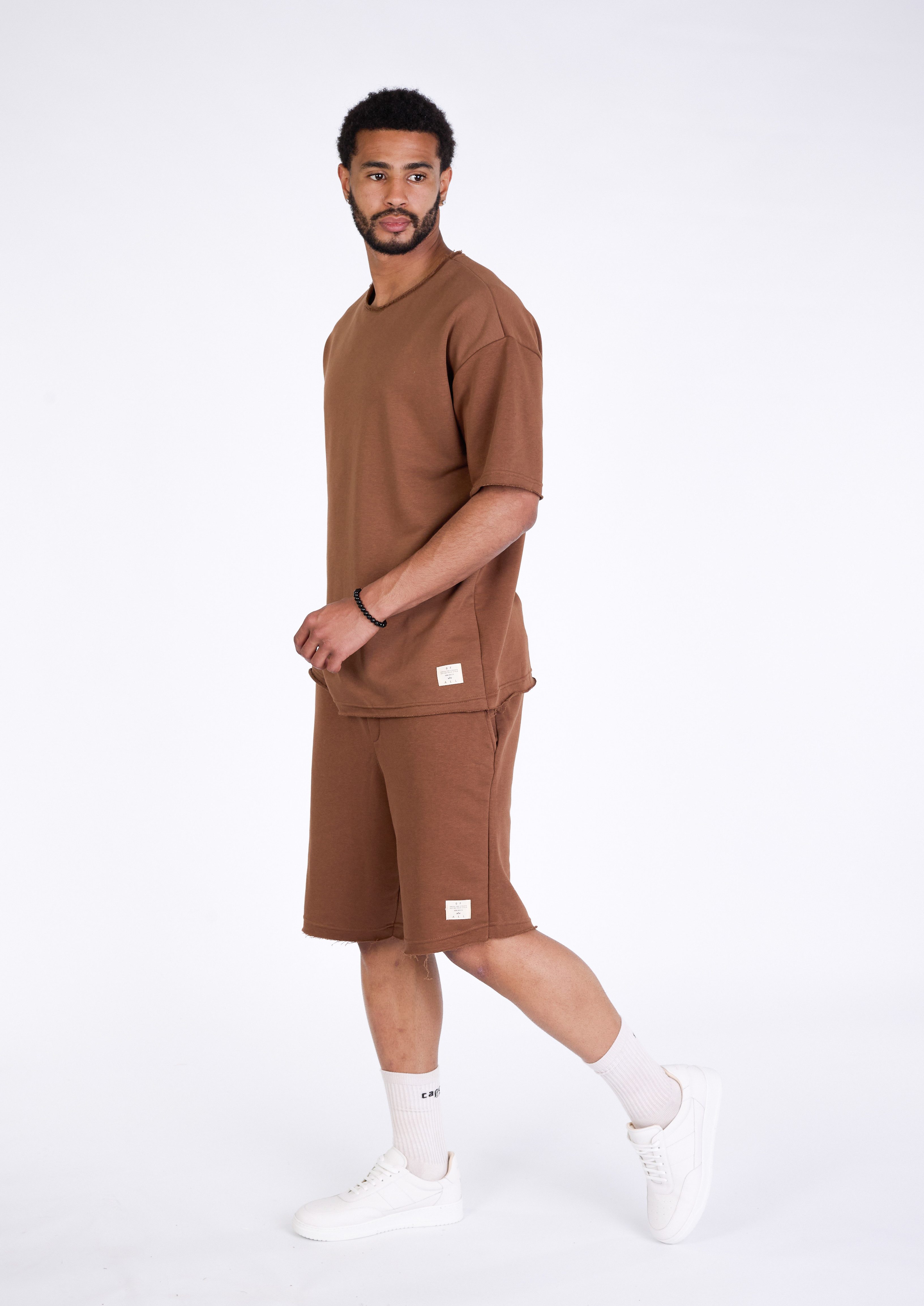 Denim Distriqt Trainingsanzug 2 Teiler Freizeitanzug Shorts mit T-Shirt Bra günstig online kaufen