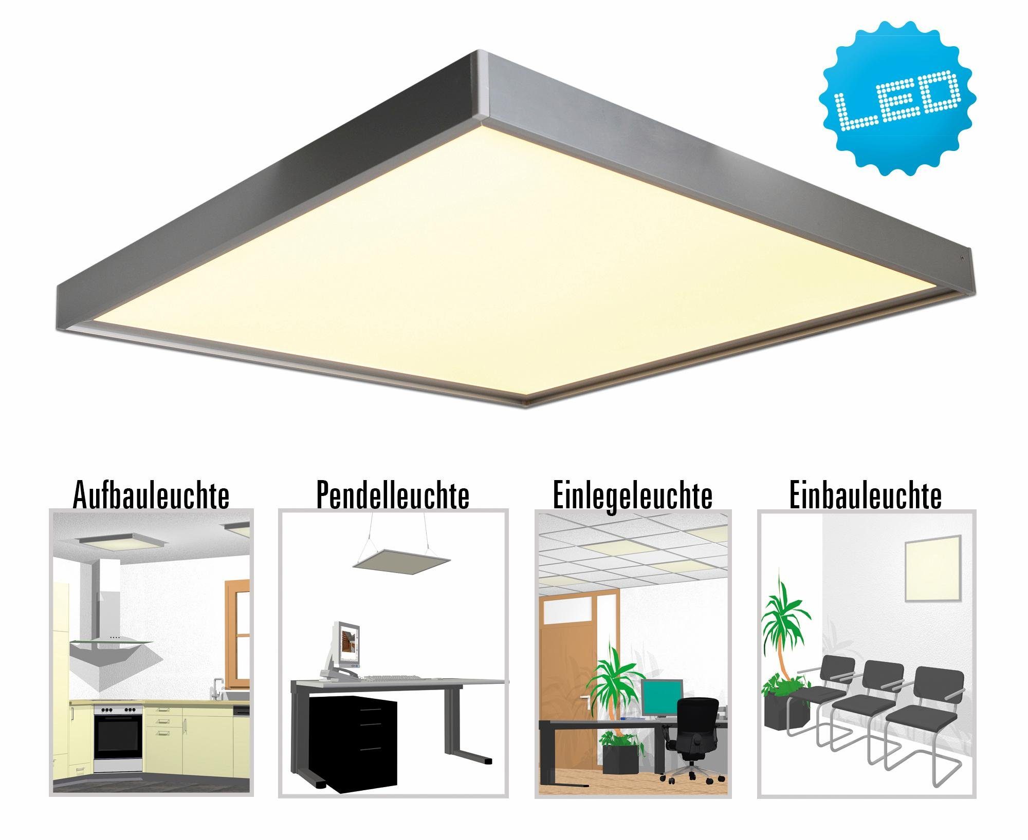 näve LED Panel Diversity, LED fest integriert, Warmweiß, Energieeffiziensklasse F, incl. Rahmen, Klammern u. Seilabhängung